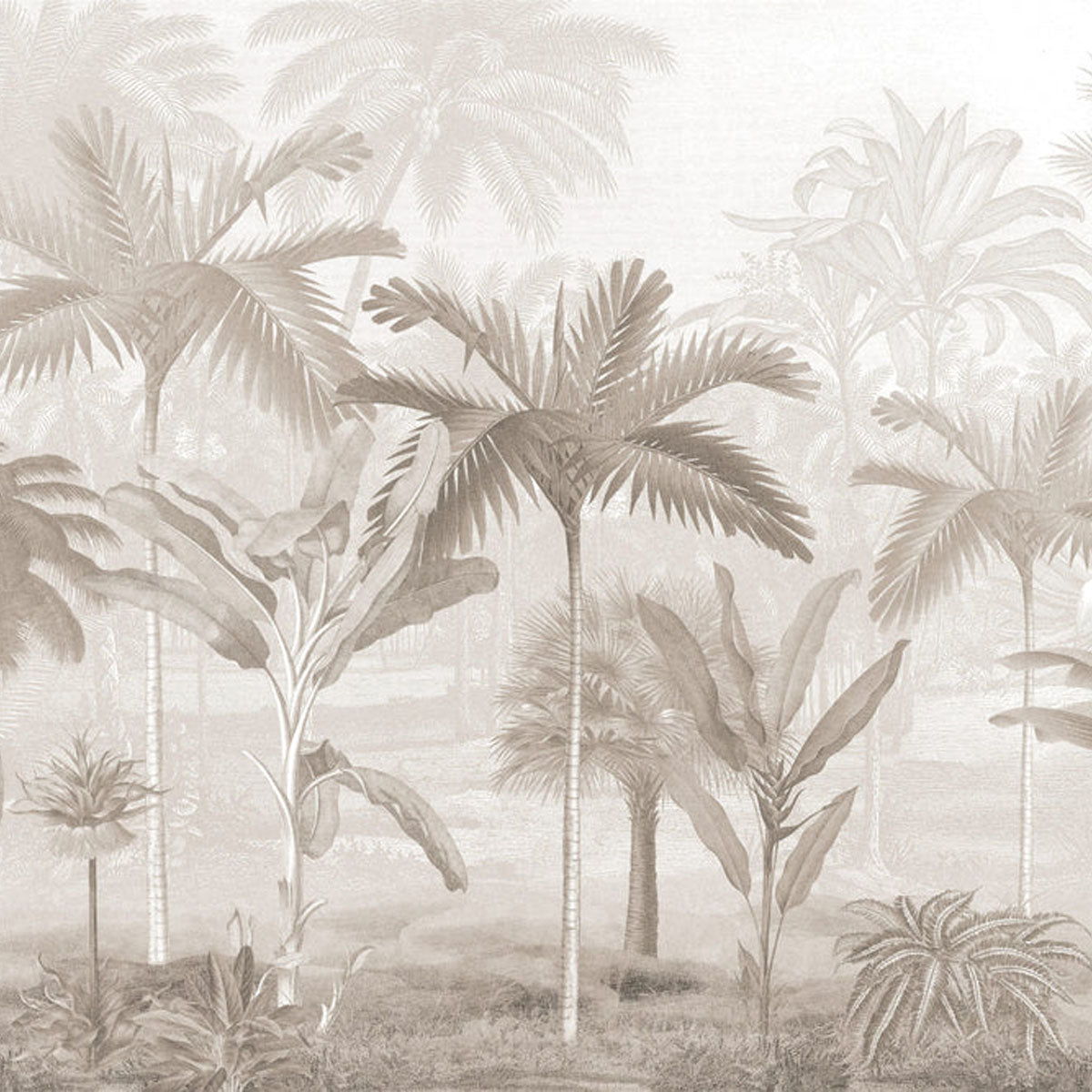 Vintage Palms Mural Wallpaper - Borastapeter