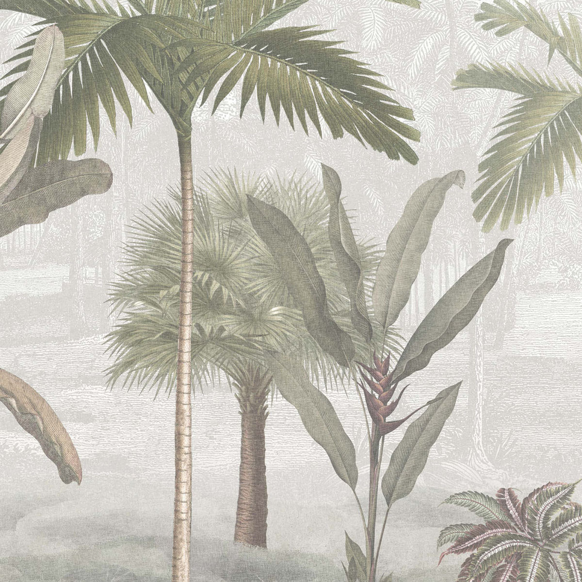 Vintage Palms Mural Wallpaper - Borastapeter