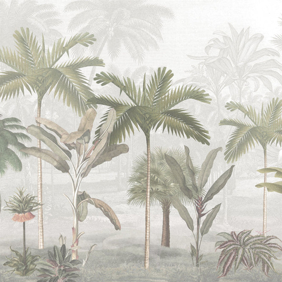 Vintage Palms Mural Wallpaper - Borastapeter