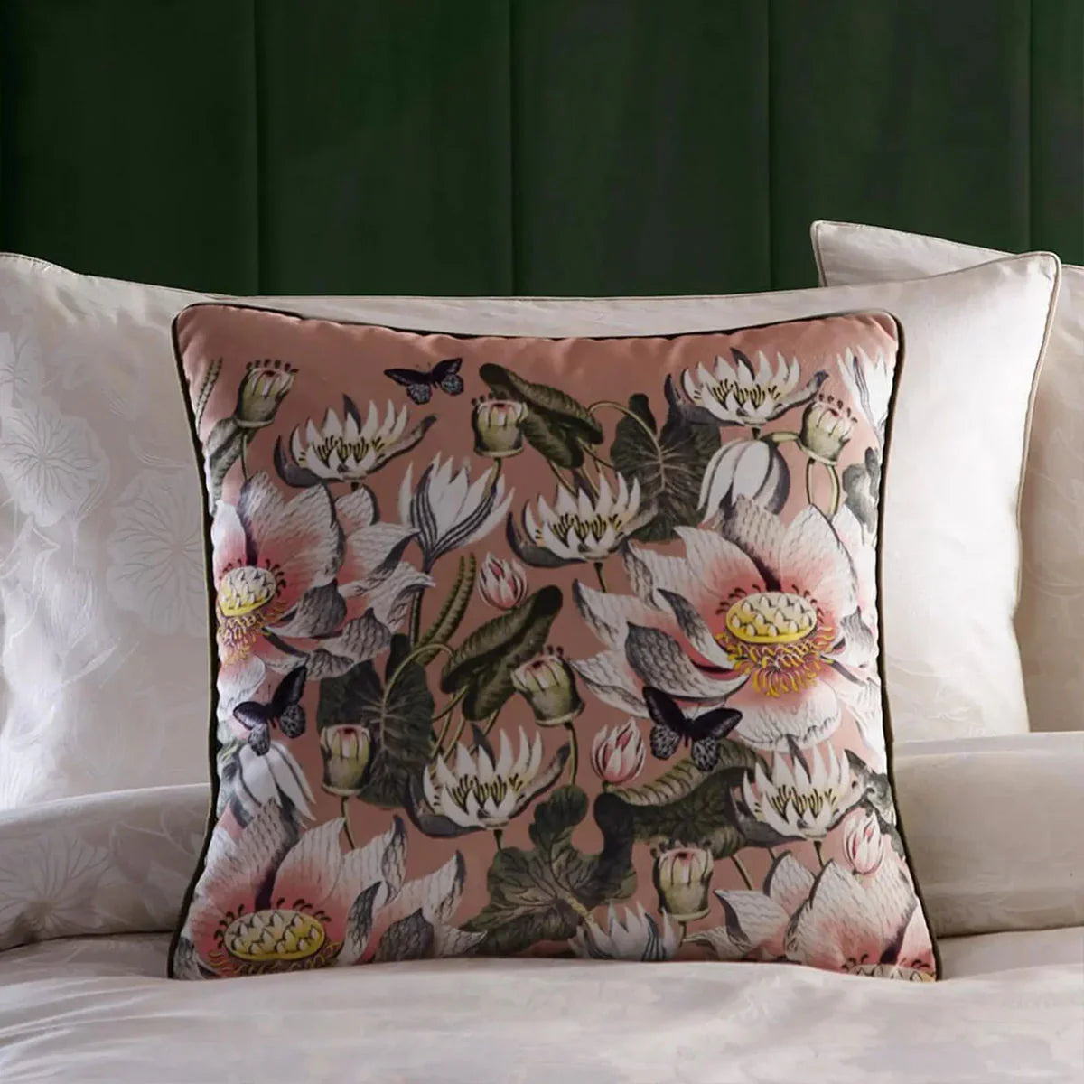 Waterlily Cushion Blush - Clarke & Clarke