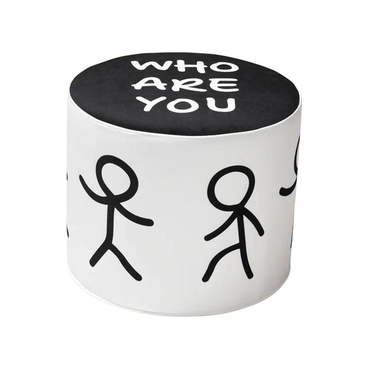 Linescapes Pouf S by Shantell Martin - Qeeboo