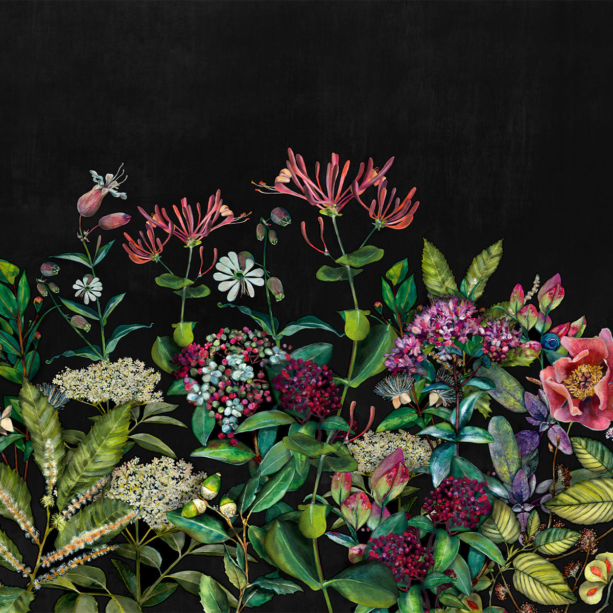 Wild Floral Mural Wallpaper - Coordonne