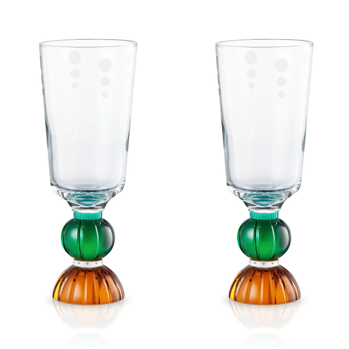 Windsor Tall Crystal Glasses Set of 2 Clear/Emerald/Brown/Mint - Reflections Copenhagen
