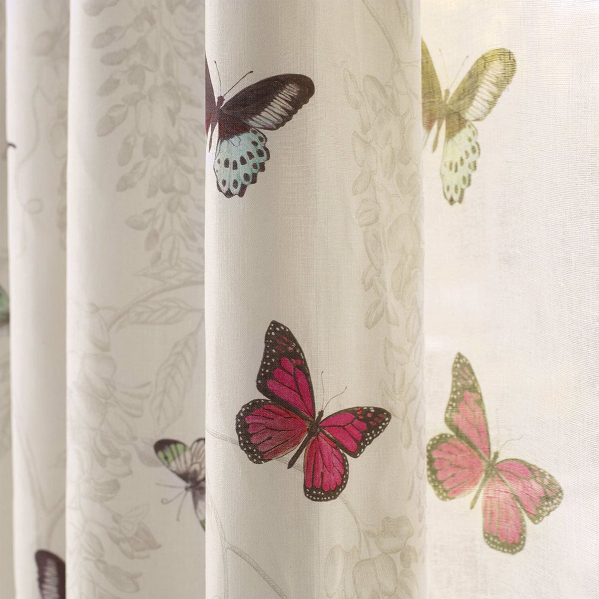 Wisteria &amp; Butterfly Fabric - Sanderson