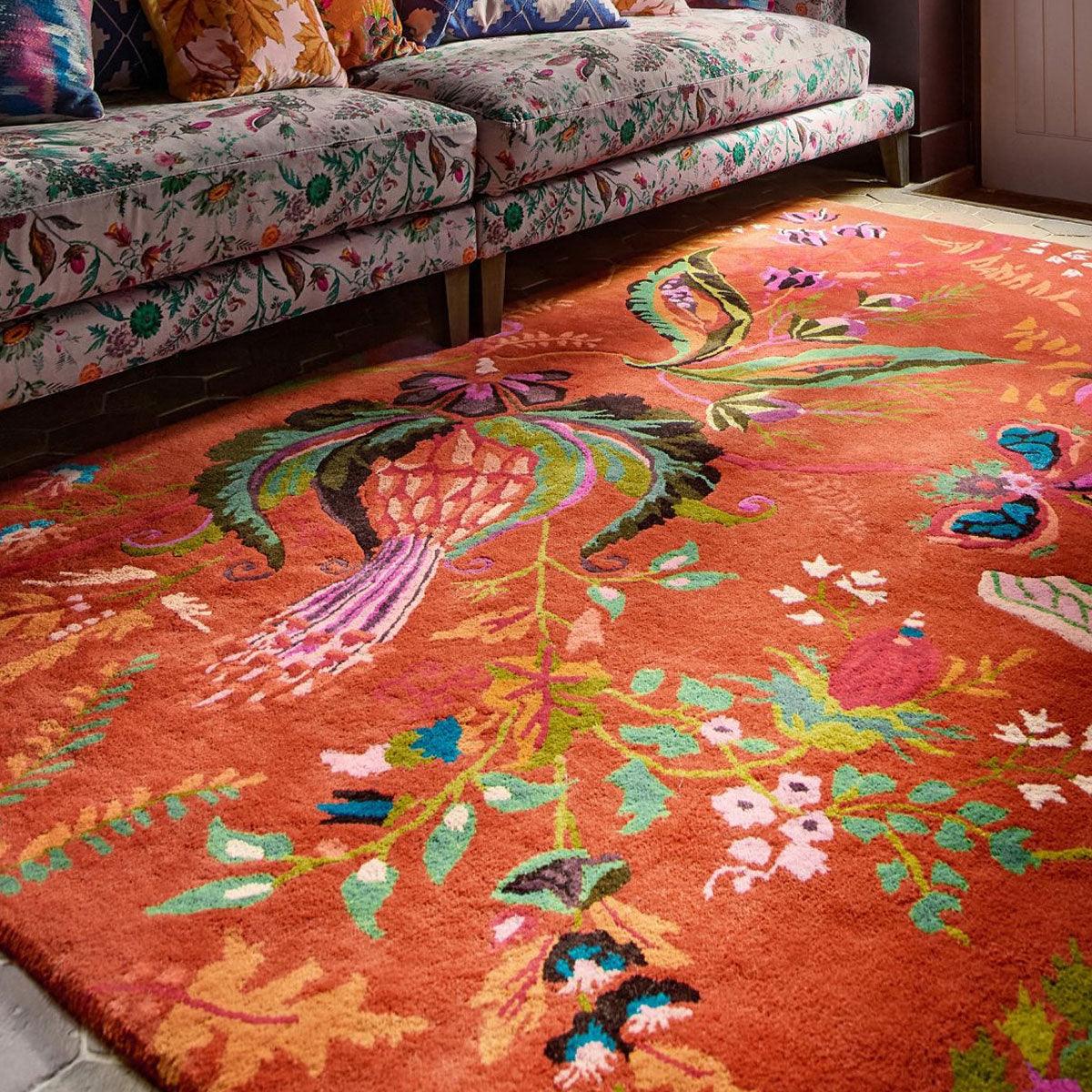 Harlequin X Sophie Robinson &#39;Wonderland - Amber/Lapis&#39; Rug