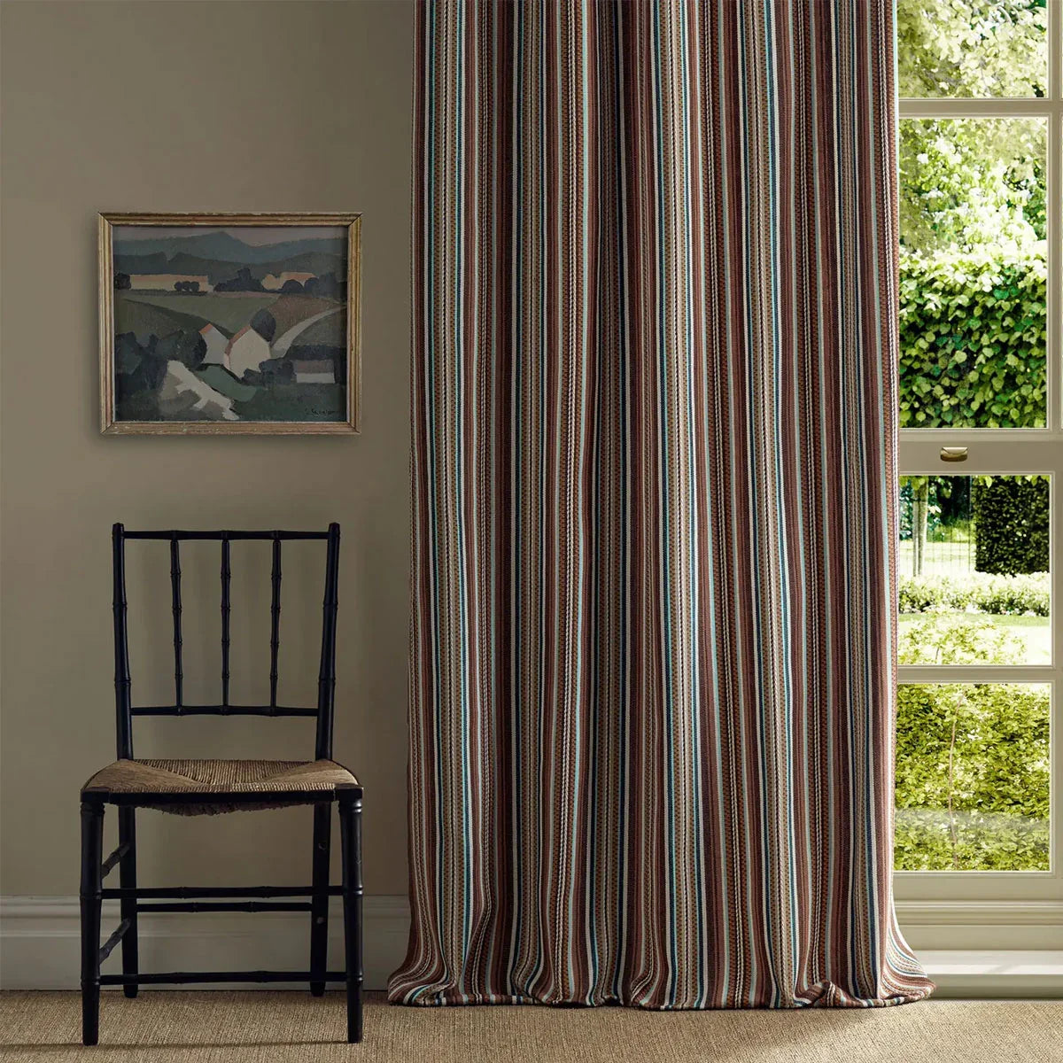 Woodford Stripe Fabric - Morris & Co