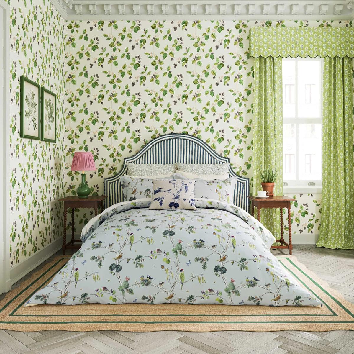 Sanderson Woodland Chorus Blue Grey Bedding