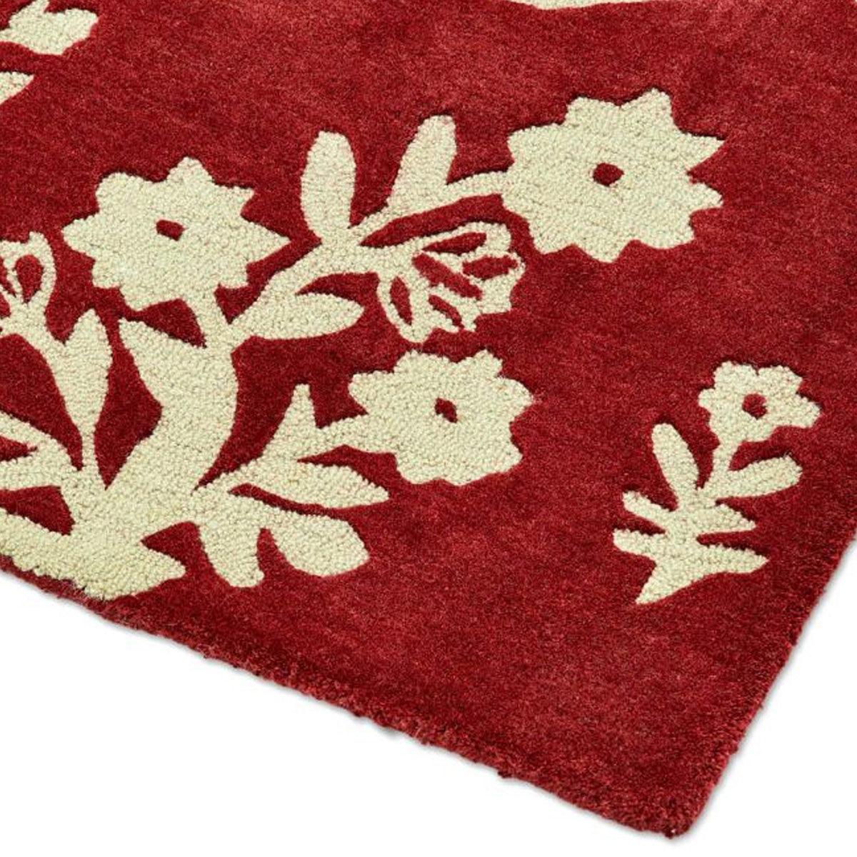 Sanderson &#39;Woodland Glade - Damson Red&#39; Rug