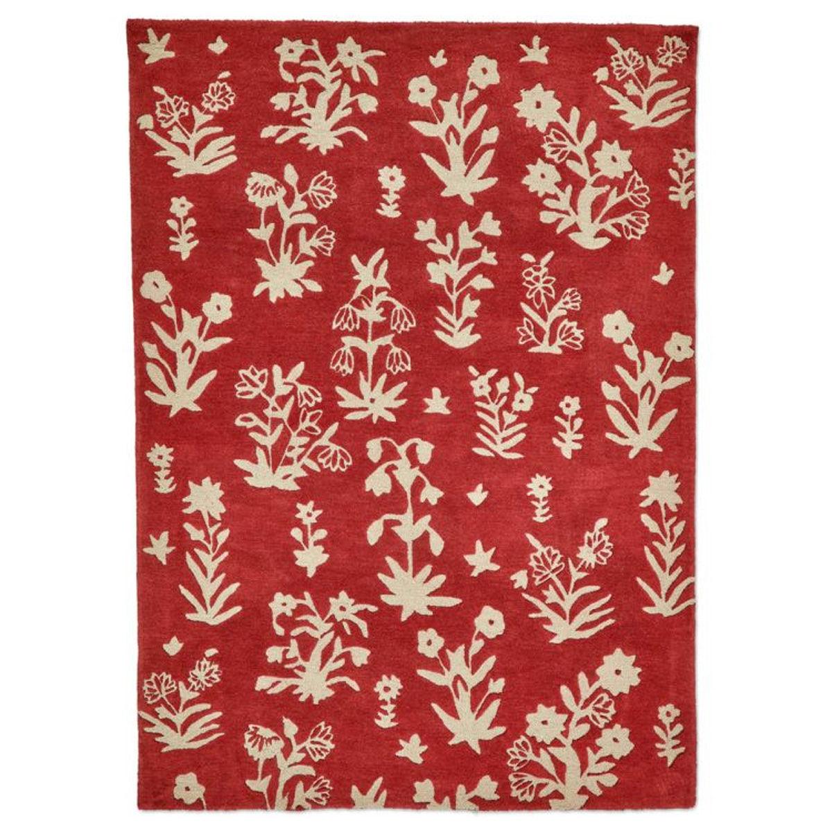 Sanderson &#39;Woodland Glade - Damson Red&#39; Rug