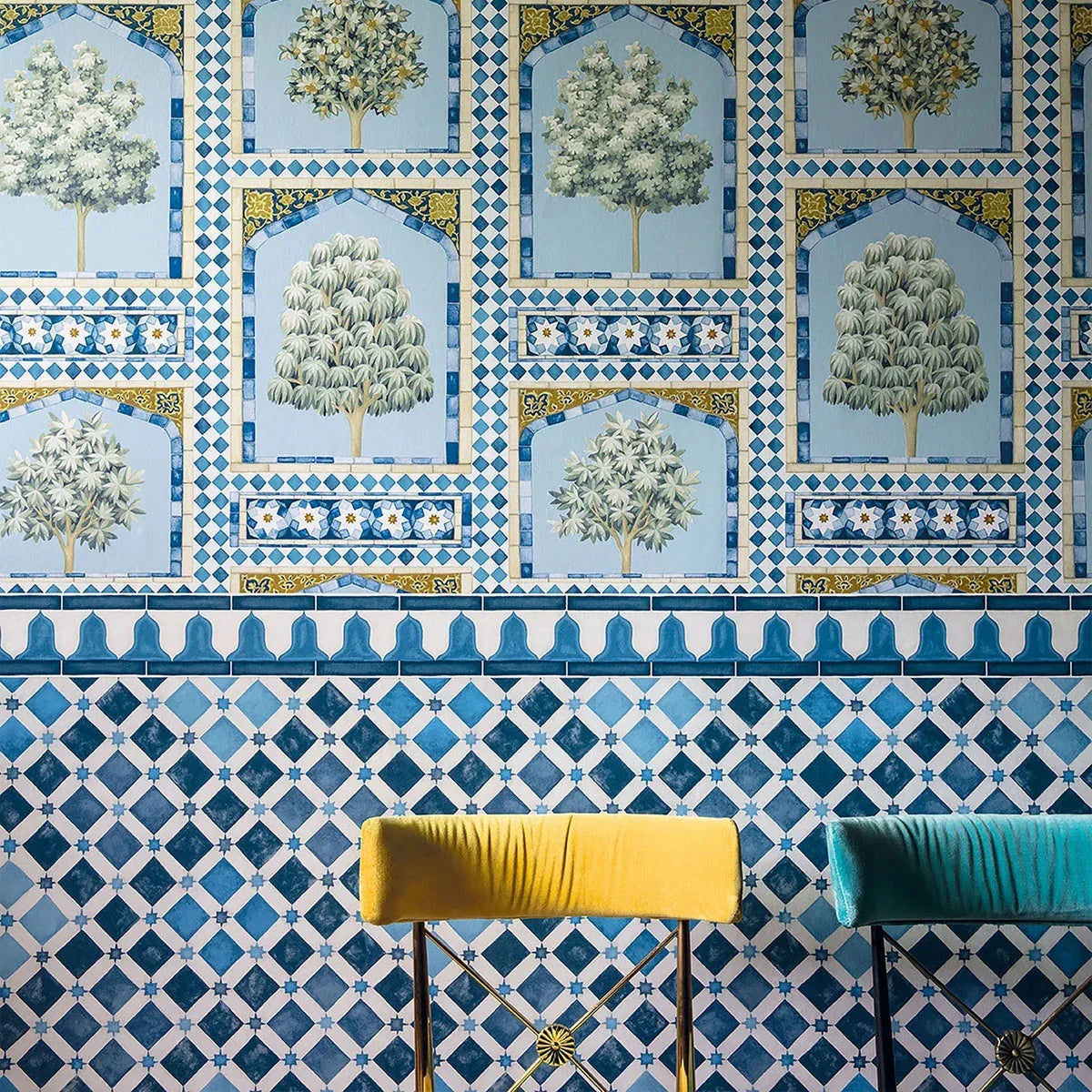 Zellige Border Wallpaper - Cole & Son