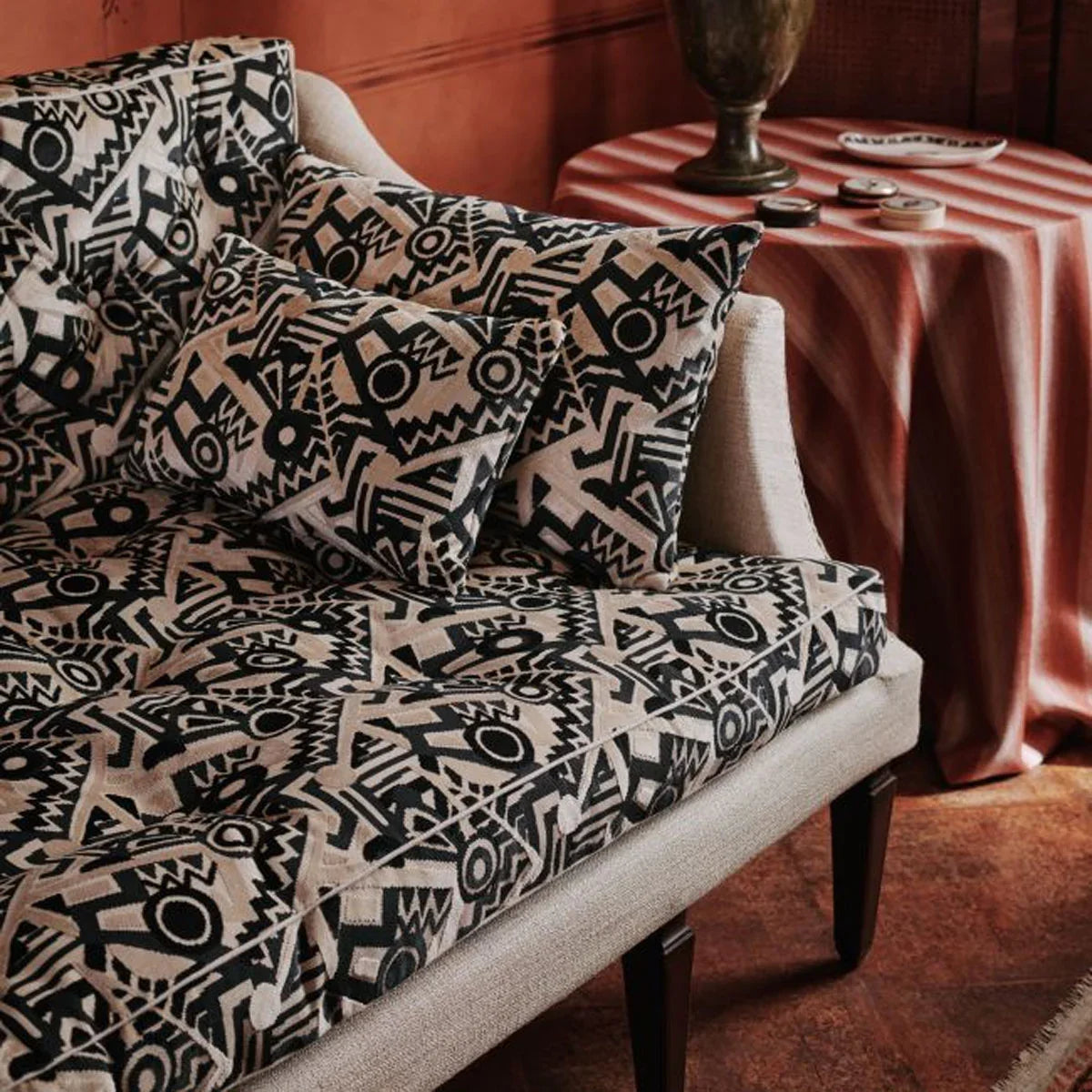 Zig Zag Velvet Fabric - Liberty