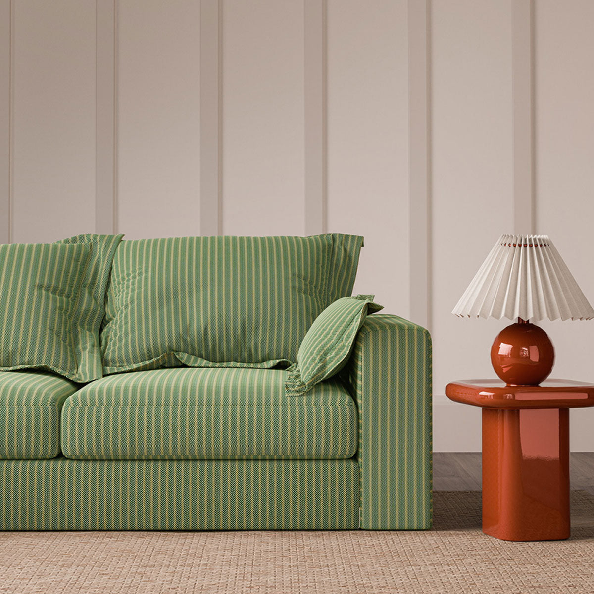Scion Arrow Stripe fabric – Pine/Kelly Green (2)