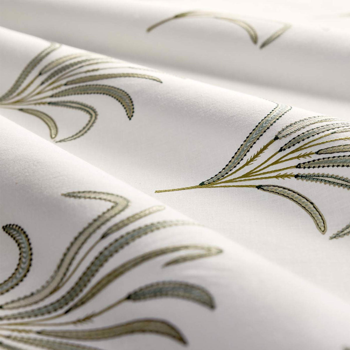 Clarke & Clarke Aven fabric – Olive (2)