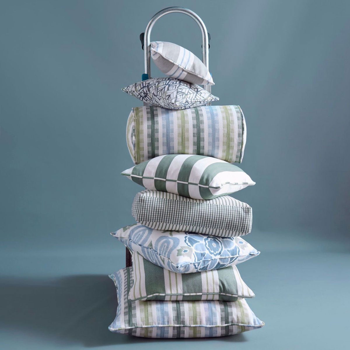 Clarke & Clarke Cassia fabric – Peacock/Sky (2)
