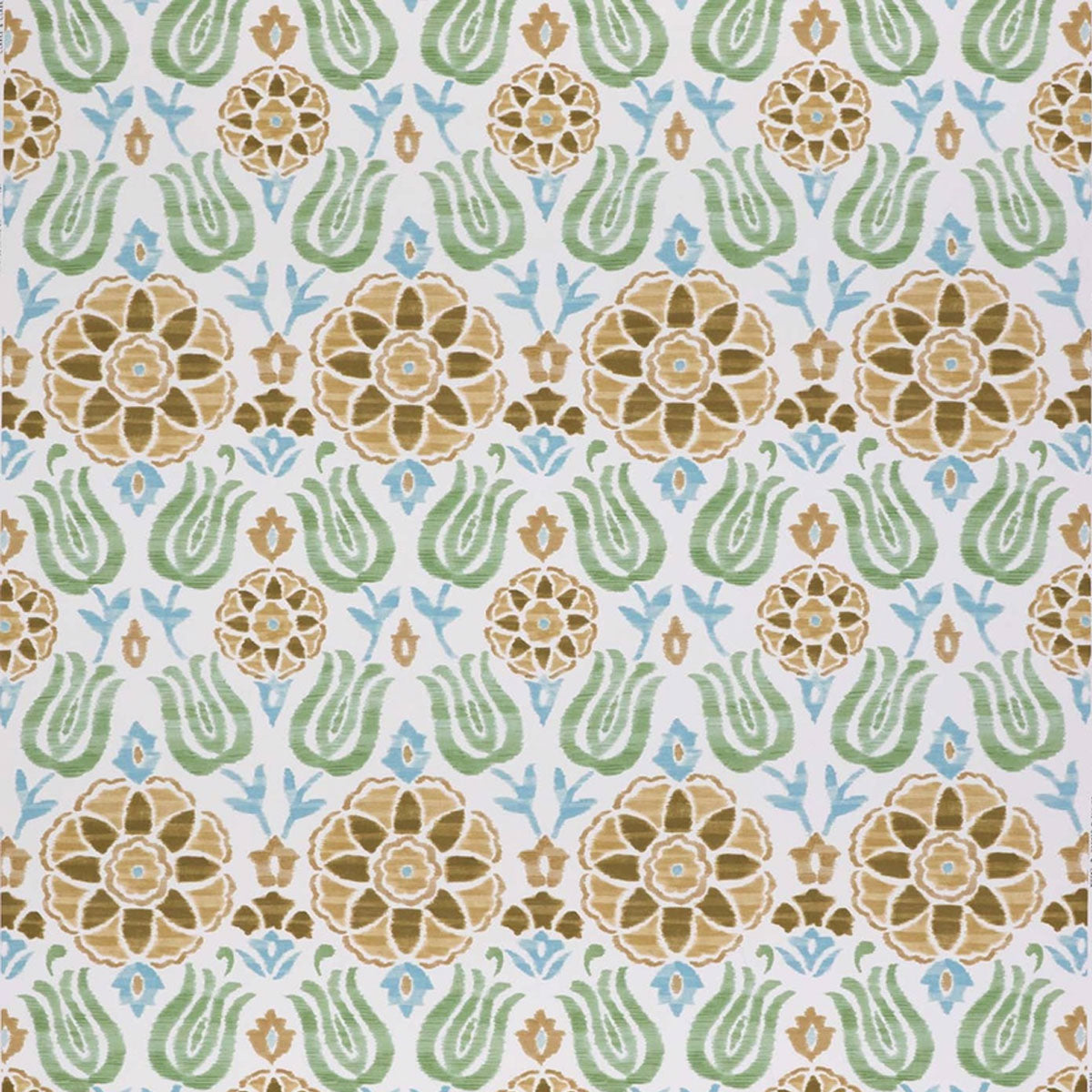 Clarke & Clarke Cassia fabric – Seafoam/Mustard (1)