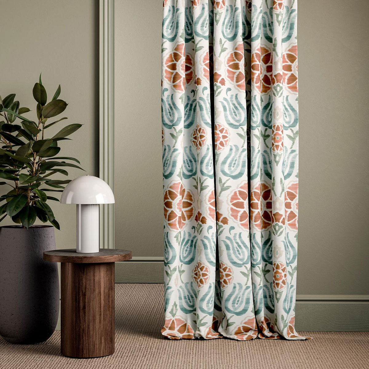 Clarke & Clarke Cassia fabric – Spice/Sage (3)