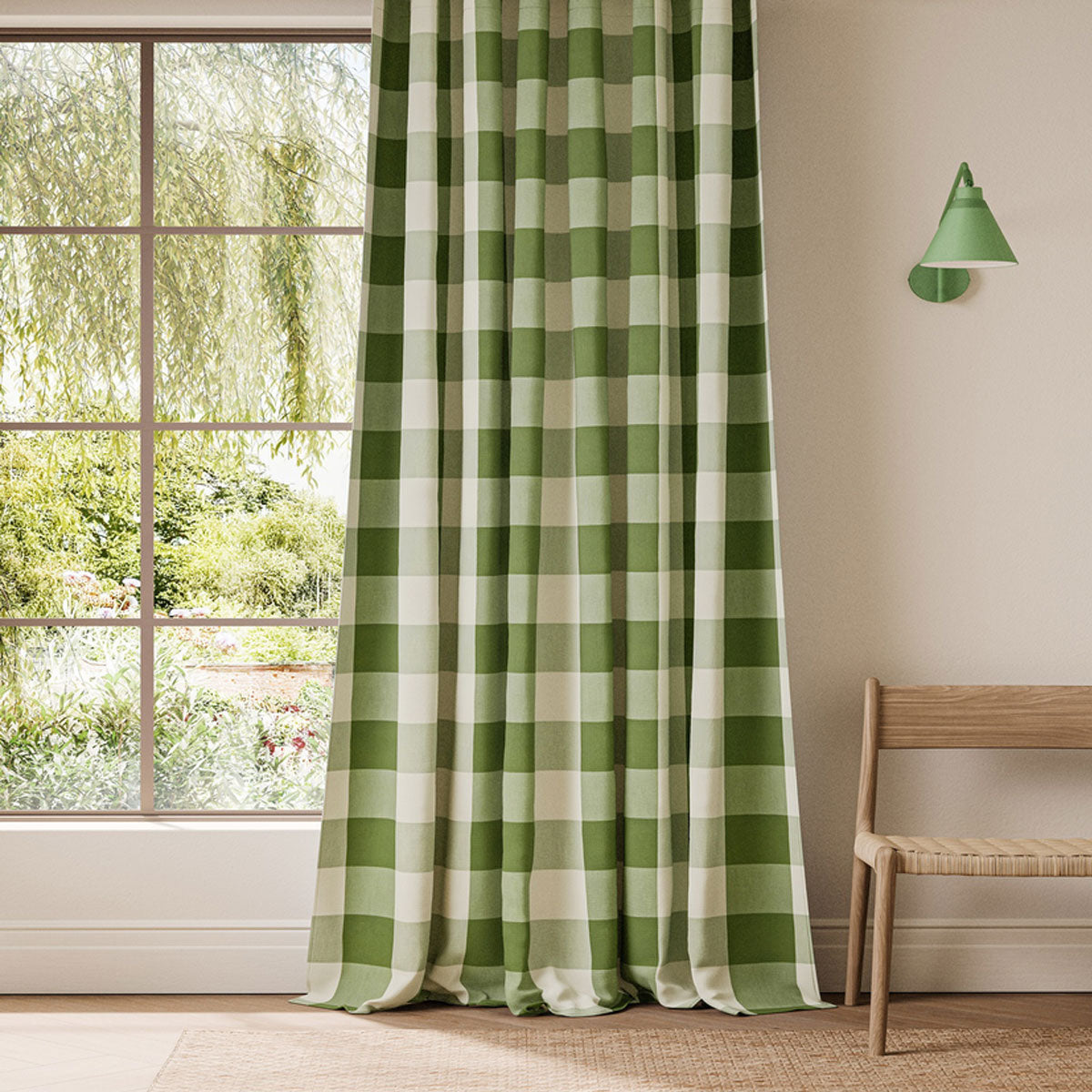 Scion Central Check fabric – Pine (2)