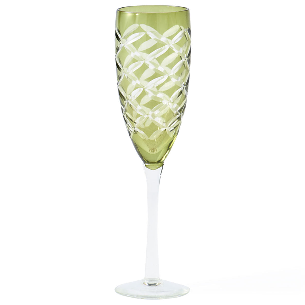 Cuttings Multicoloured Champagne Glasses Set of 6 - Polspotten