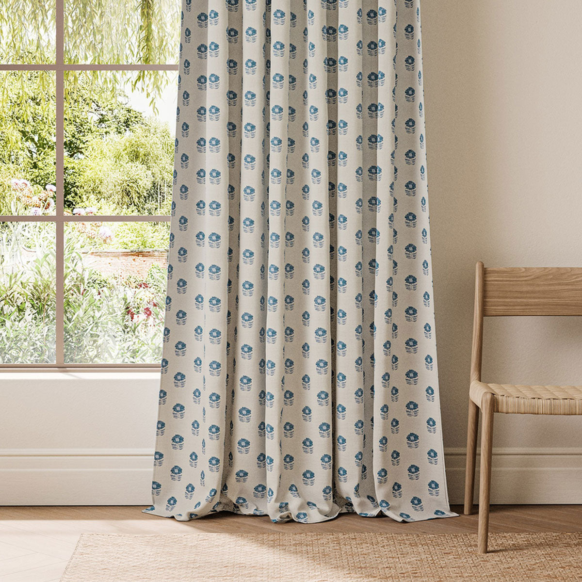 Scion Ditsy Daisy fabric – Denim (2)