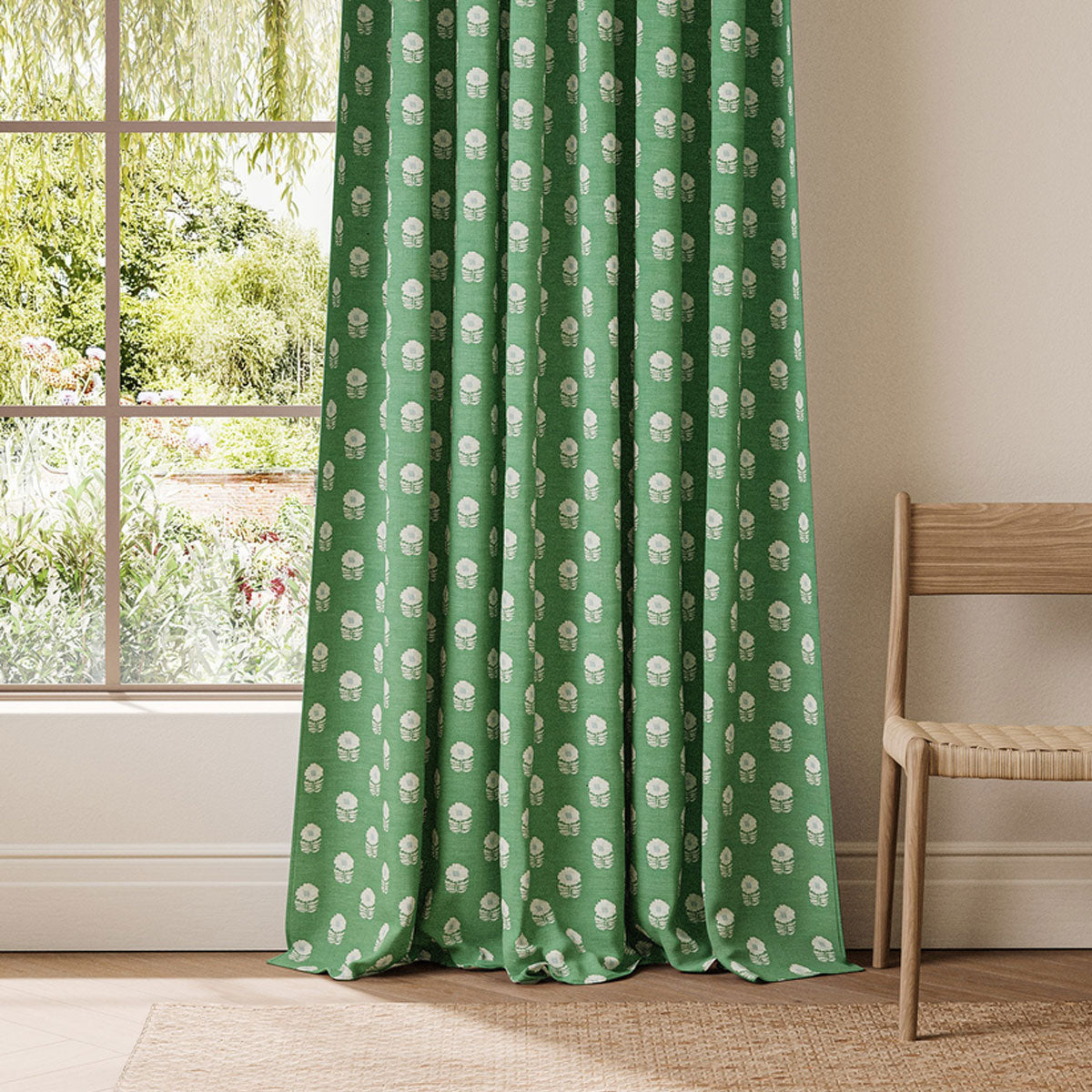 Scion Ditsy Daisy fabric – Jade (2)