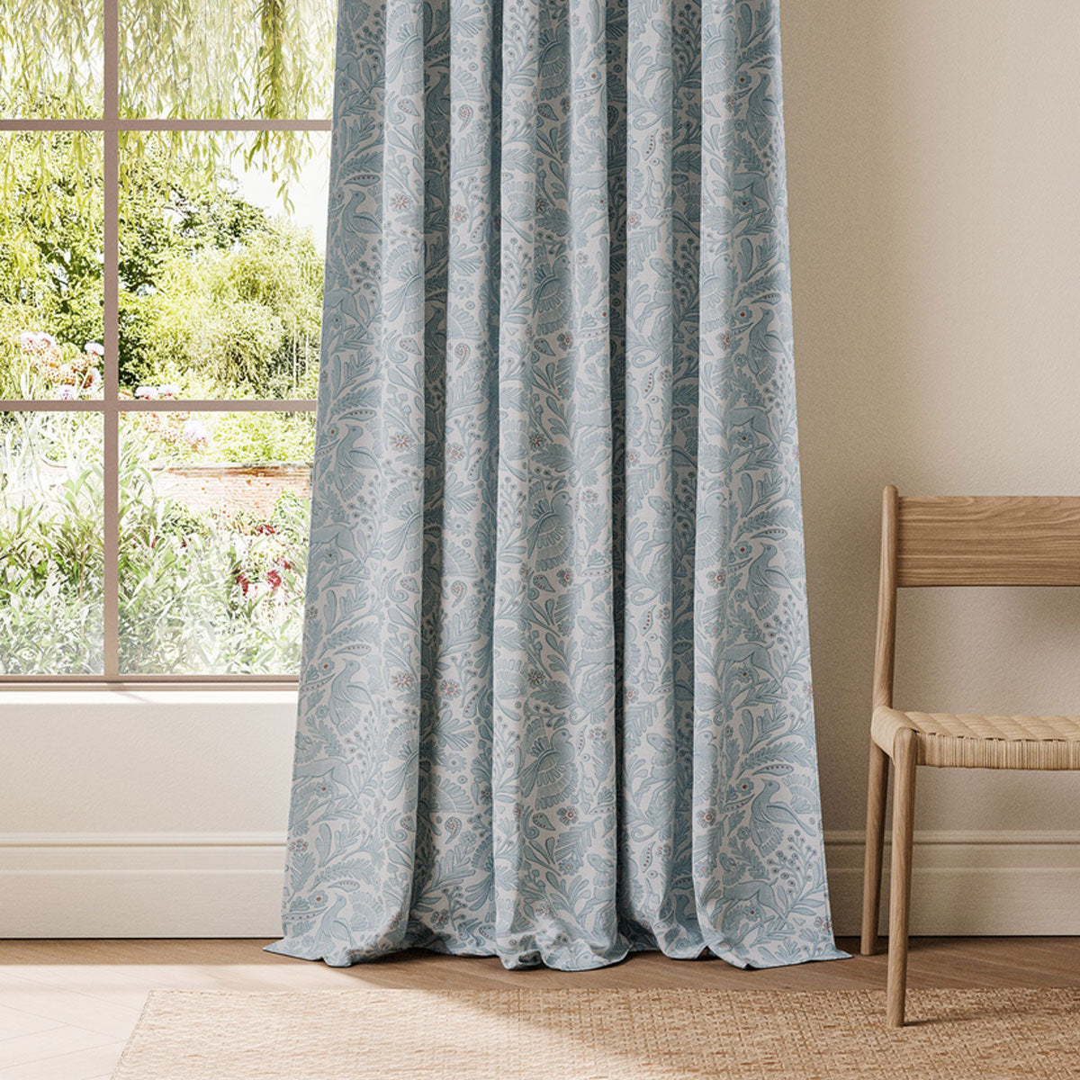Scion Dove & Deer fabric – Coast Blue (2)