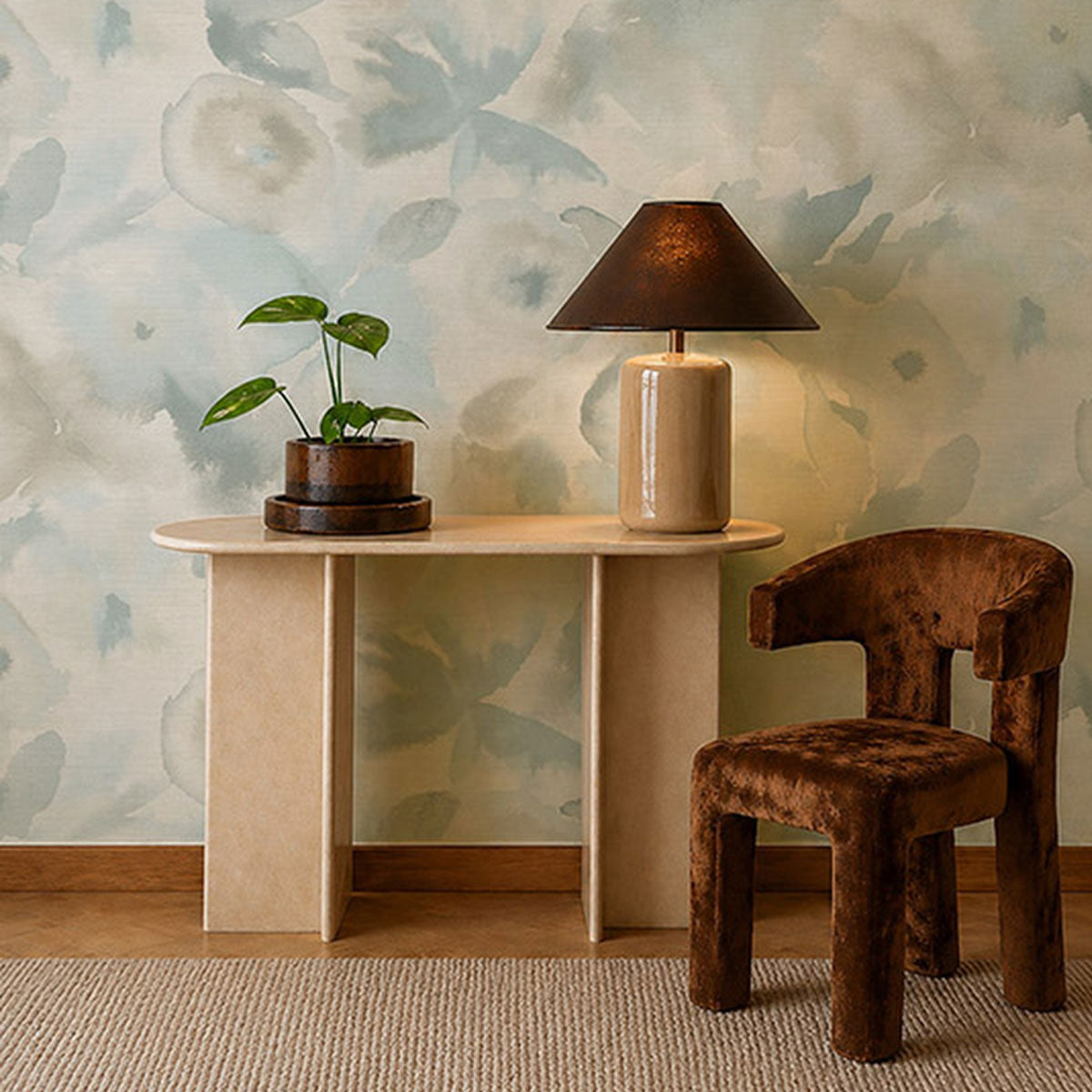 Harlequin Flores wallpaper – Powder/Sky/Parchment (5)
