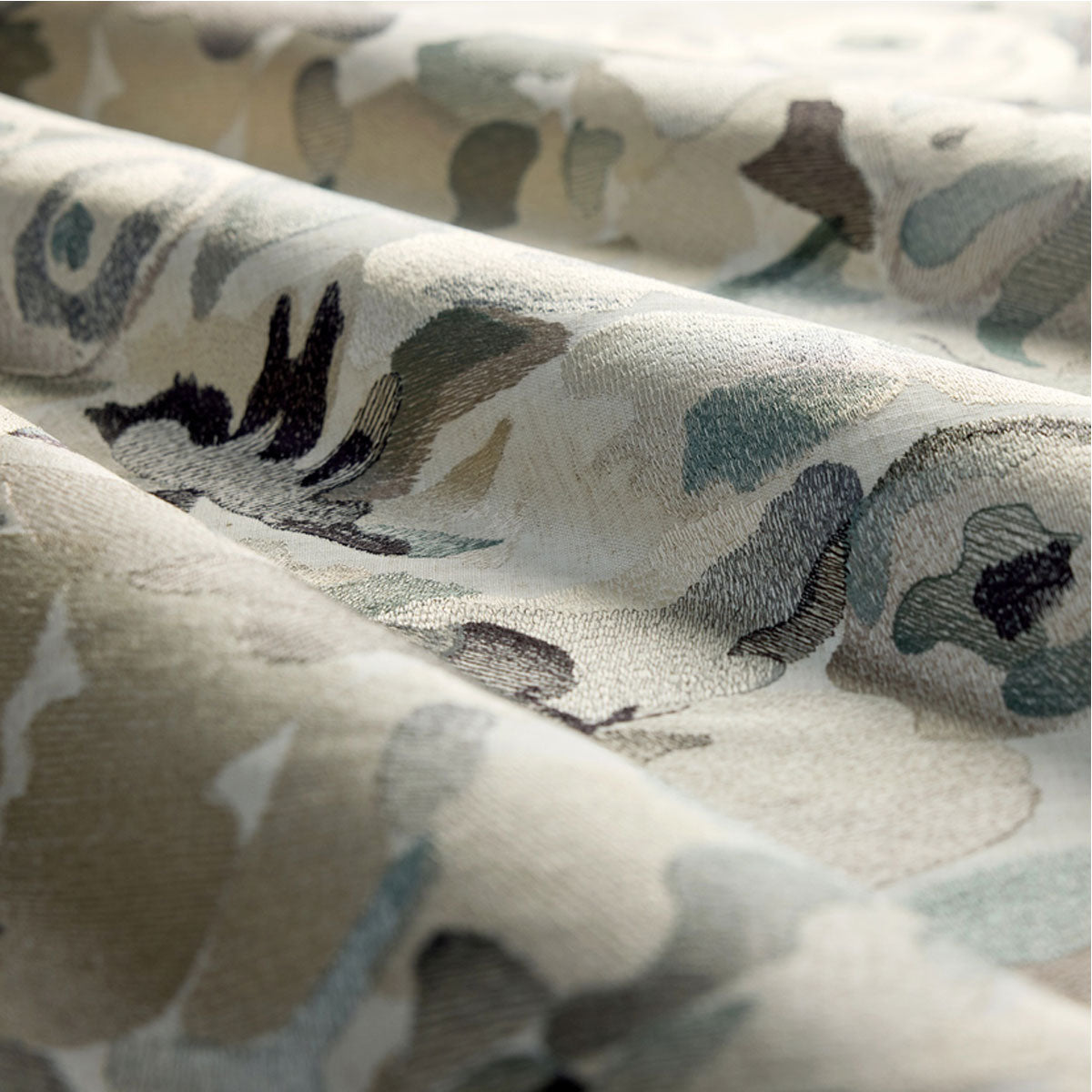 Harlequin Flores Embroidery fabric – Pumice/Slate/Beau (2)