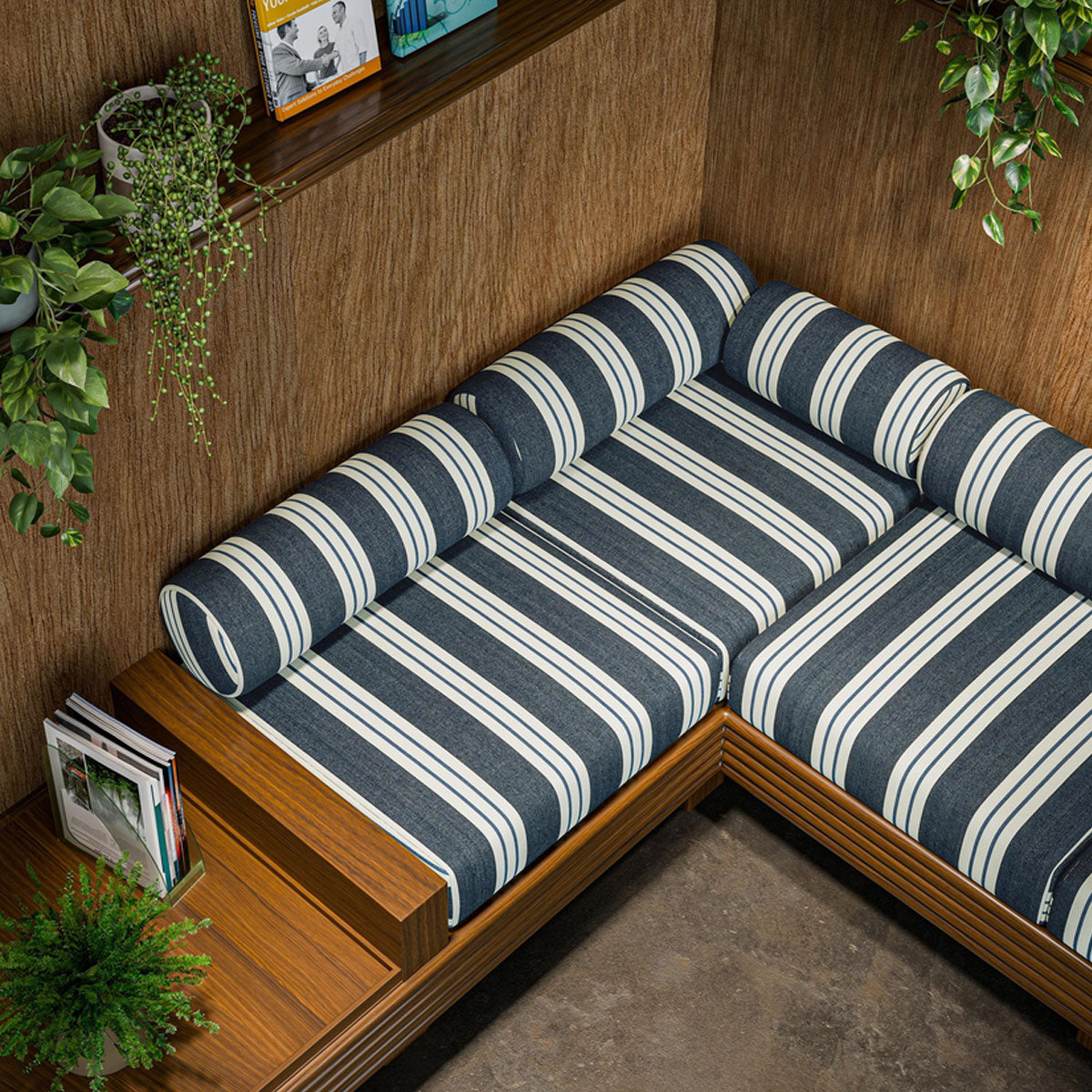 Clarke & Clarke Foxdale fabric – Navy/Delft (3)
