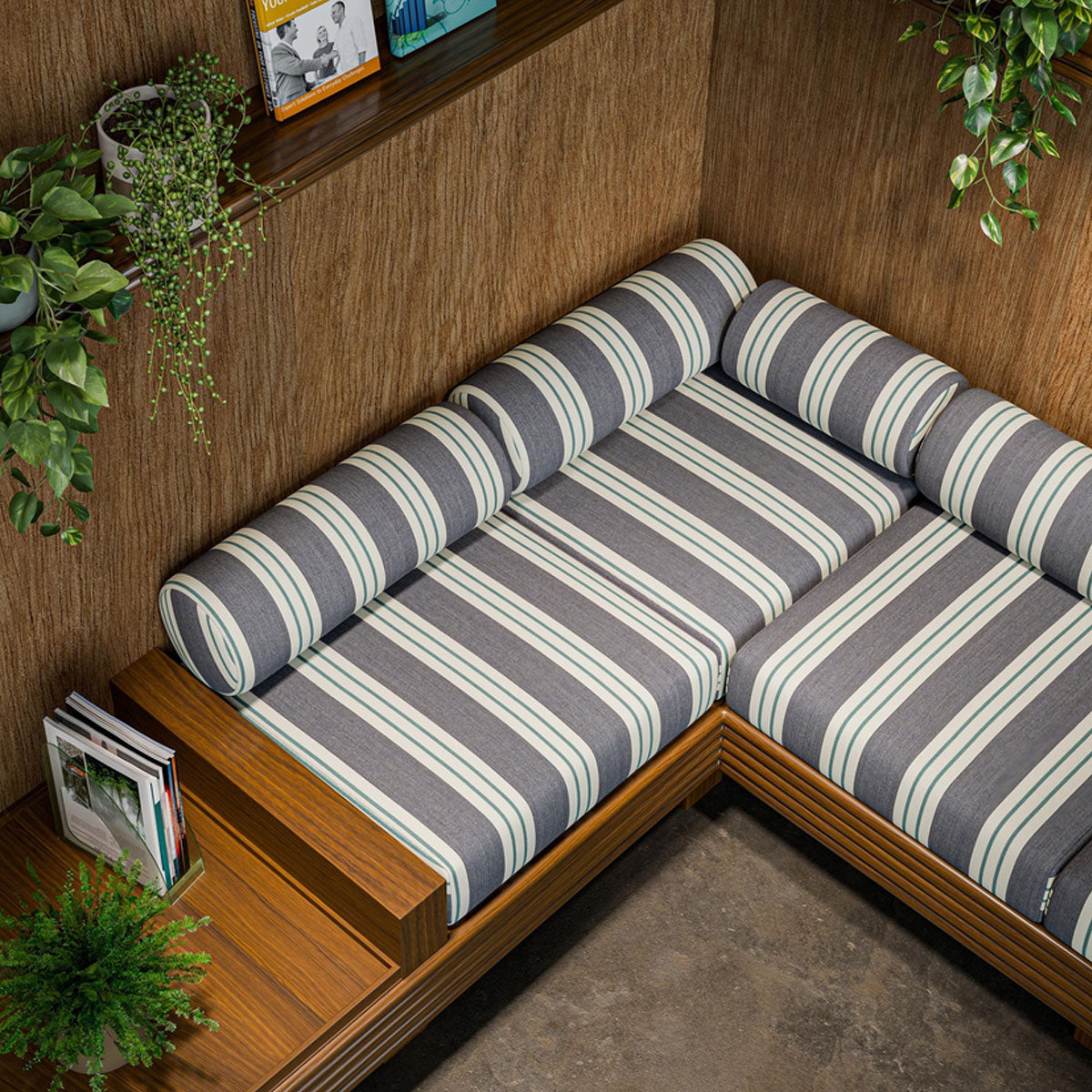 Clarke & Clarke Foxdale fabric – Periwinkle/Aqua (3)