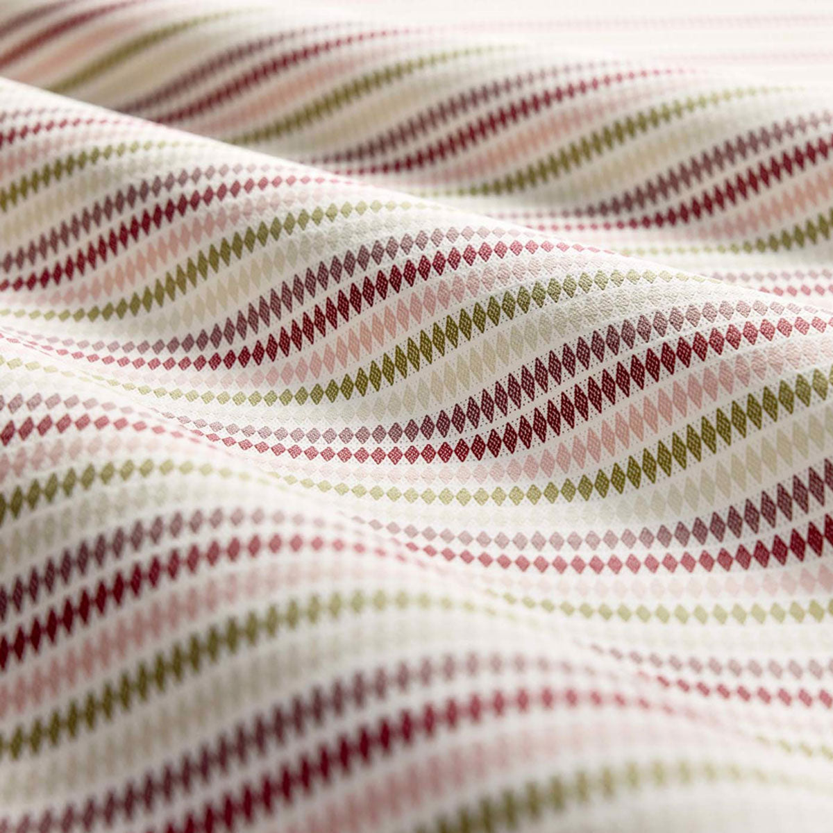Clarke & Clarke Grove Stripe fabric – Raspberry/Plum/Olive (2)
