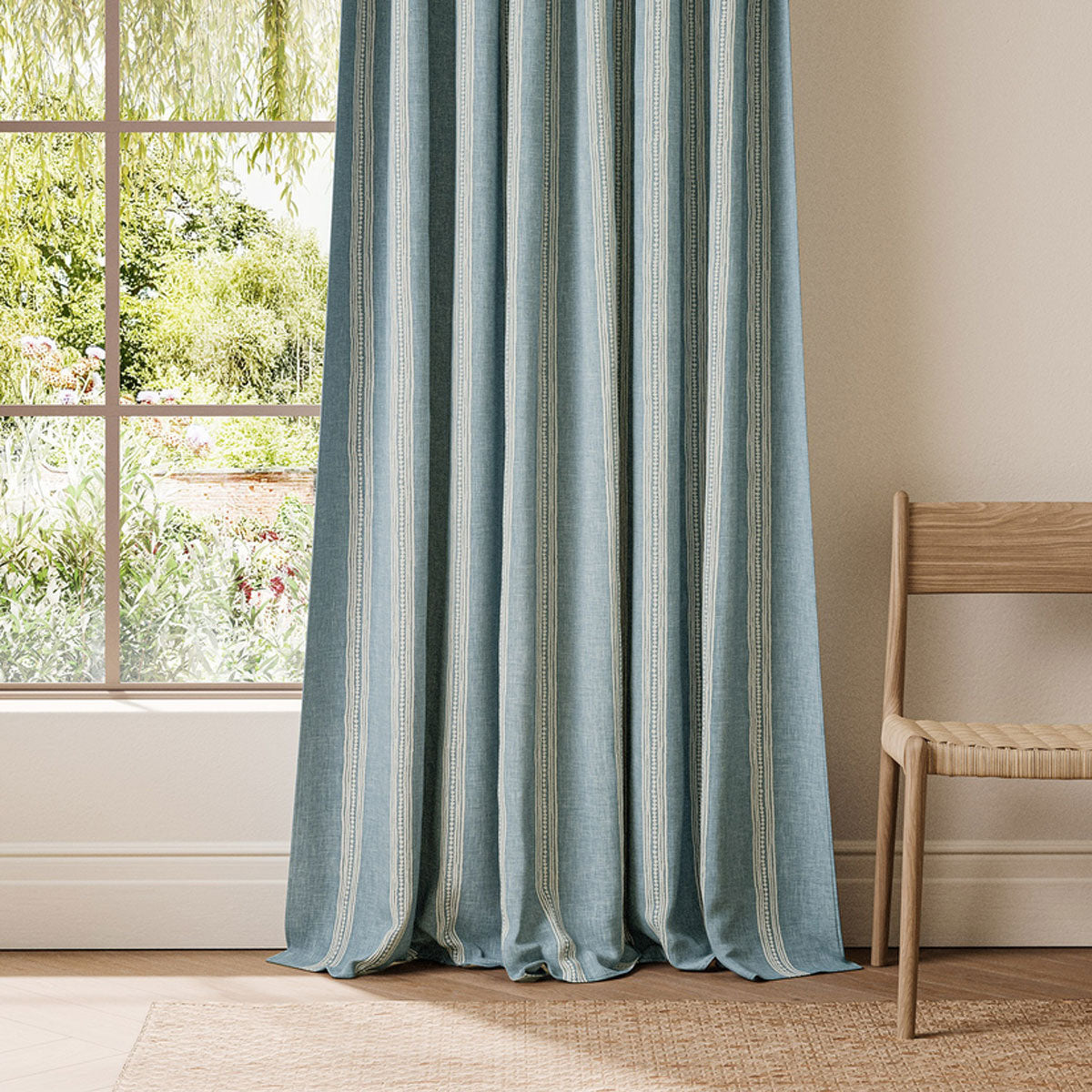 Scion Harvest Stripe fabric – Cornflower (2)