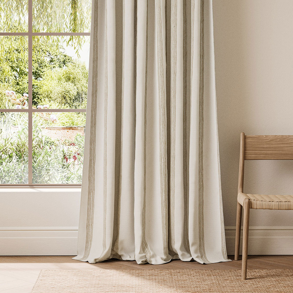 Scion Harvest Stripe fabric – Pebble (2)
