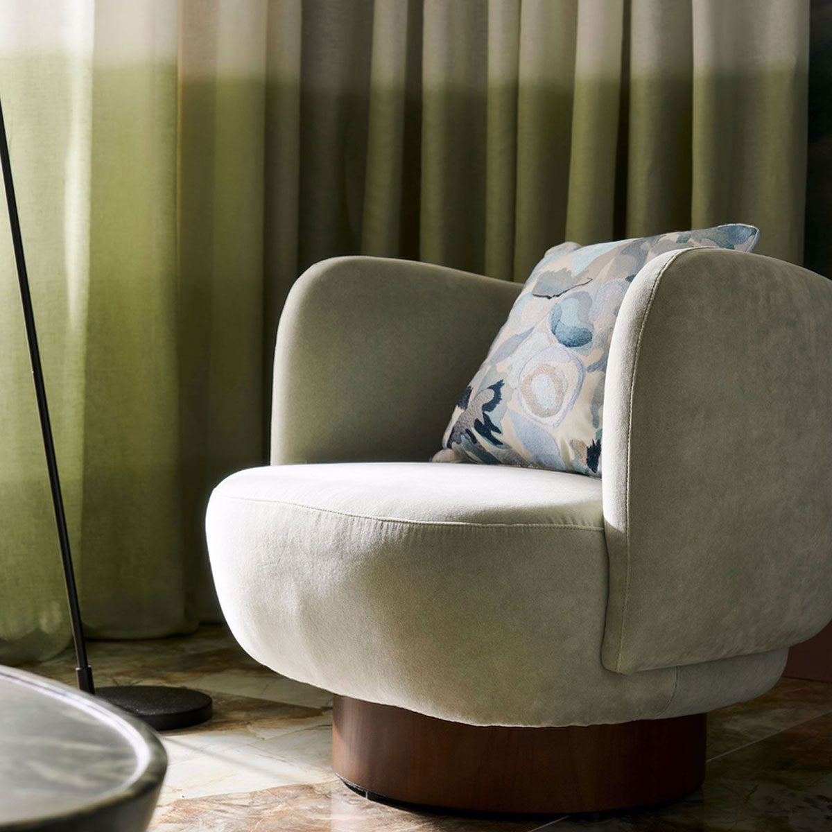 Harlequin Heatherton Velvet fabric – Glacier (3)