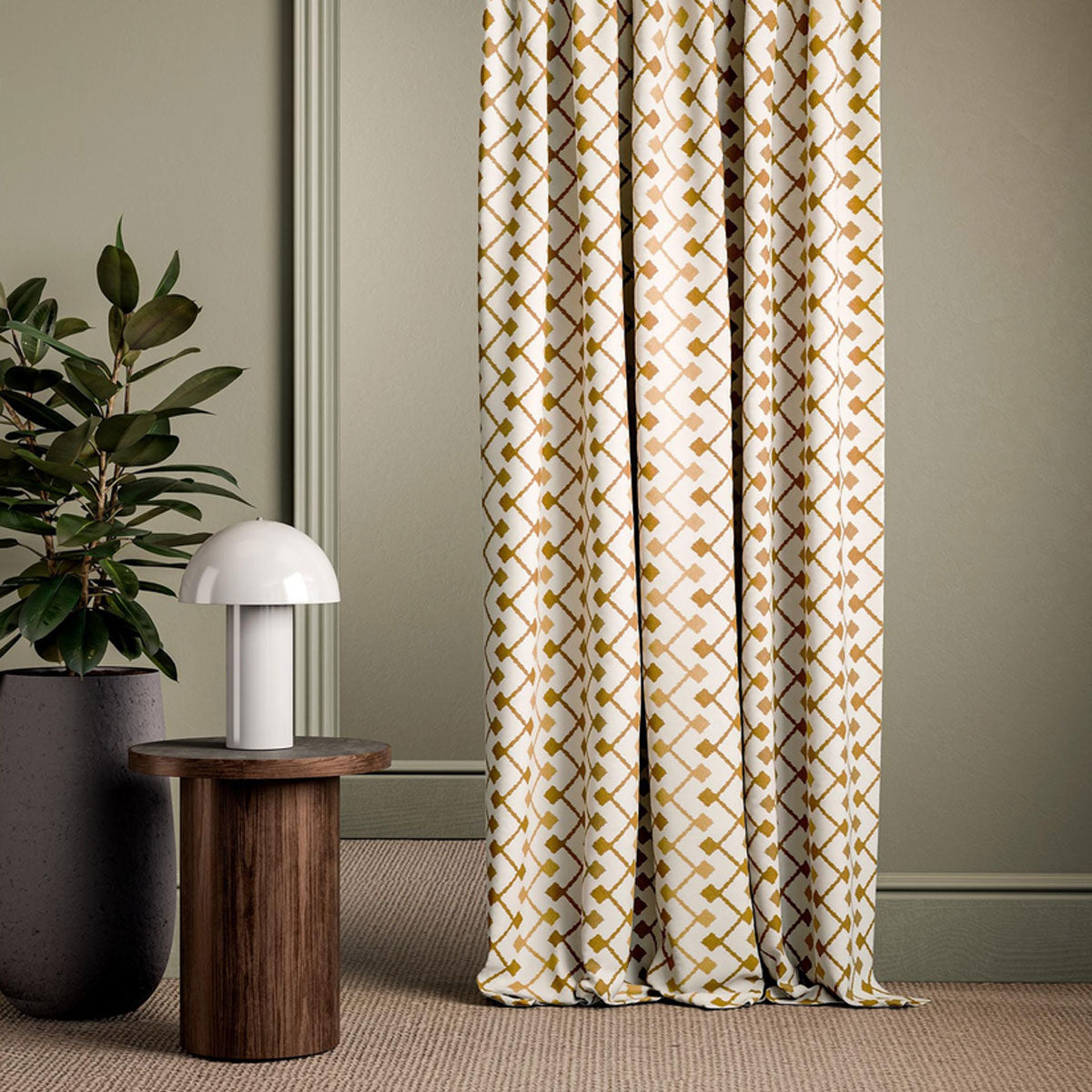 Clarke & Clarke Hemlock fabric – Mustard (3)