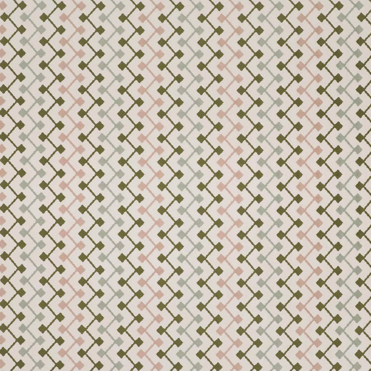 Clarke & Clarke Hemlock fabric – Olive/Blush (1)