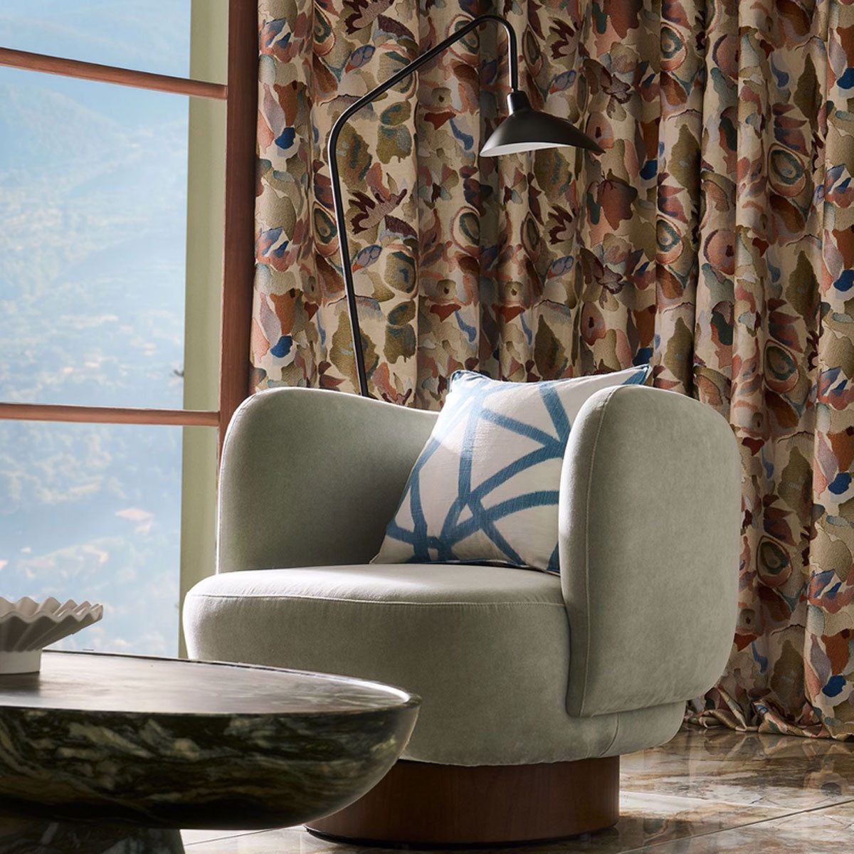 Harlequin Sumi Ikat fabric – Indigo (3)