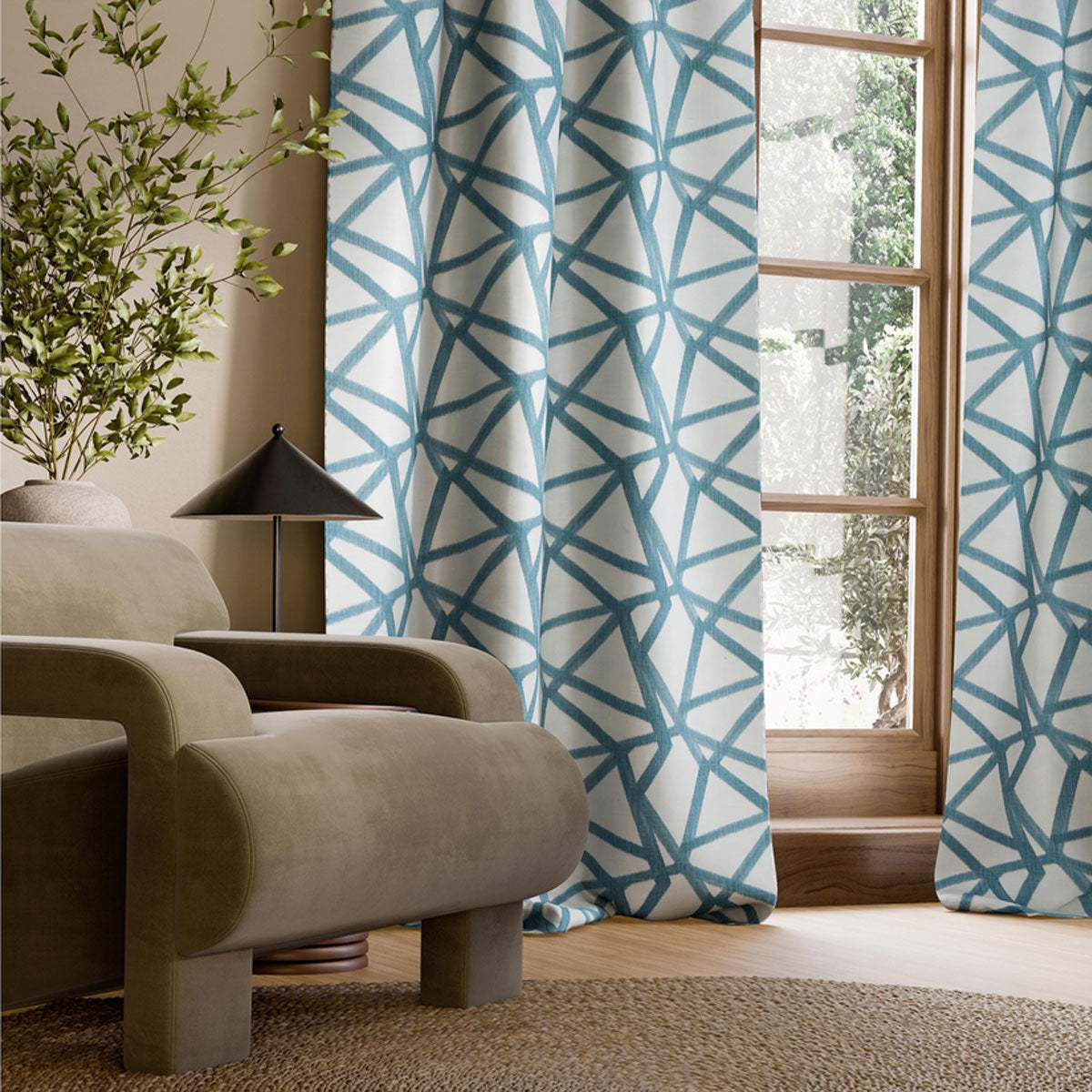 Harlequin Sumi Ikat fabric – Indigo (4)