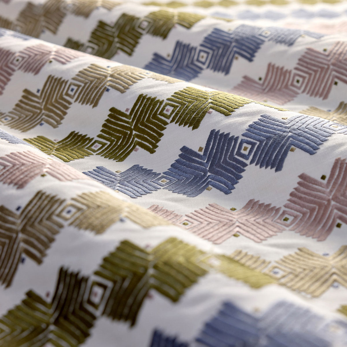 Harlequin Kalimba fabric – Heather/Positano/Olive (2)