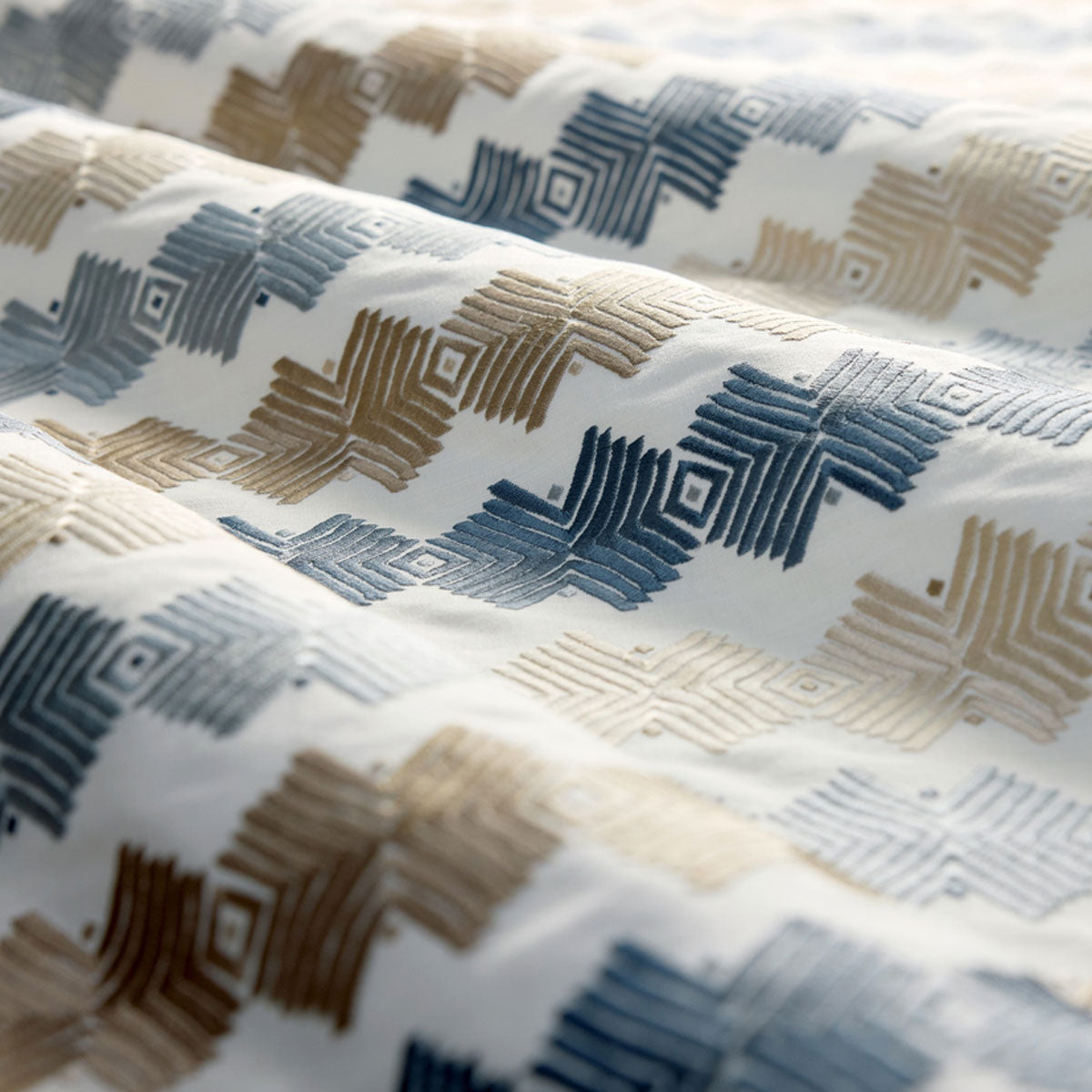 Harlequin Kalimba fabric – Stone/Indigo/Pebble (2)