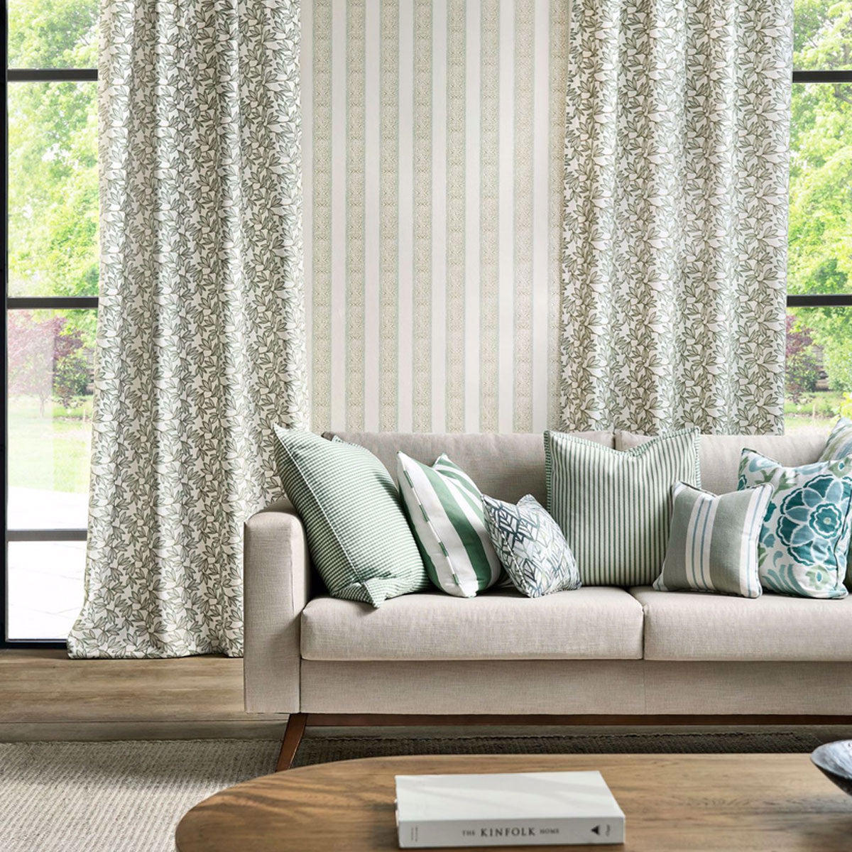 Clarke & Clarke Kalmia fabric – Herb (3)