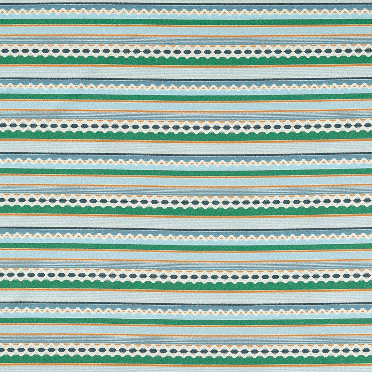 Scion Lock Stitch fabric – Cornflower/Jade/Apricot (1)