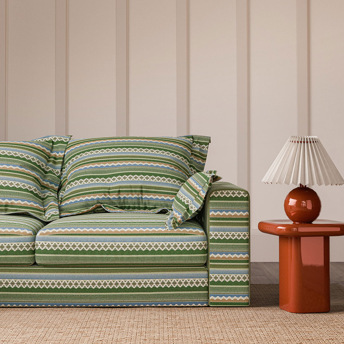 Scion Lock Stitch fabric – Pine/Forest/Coast Blue (2)