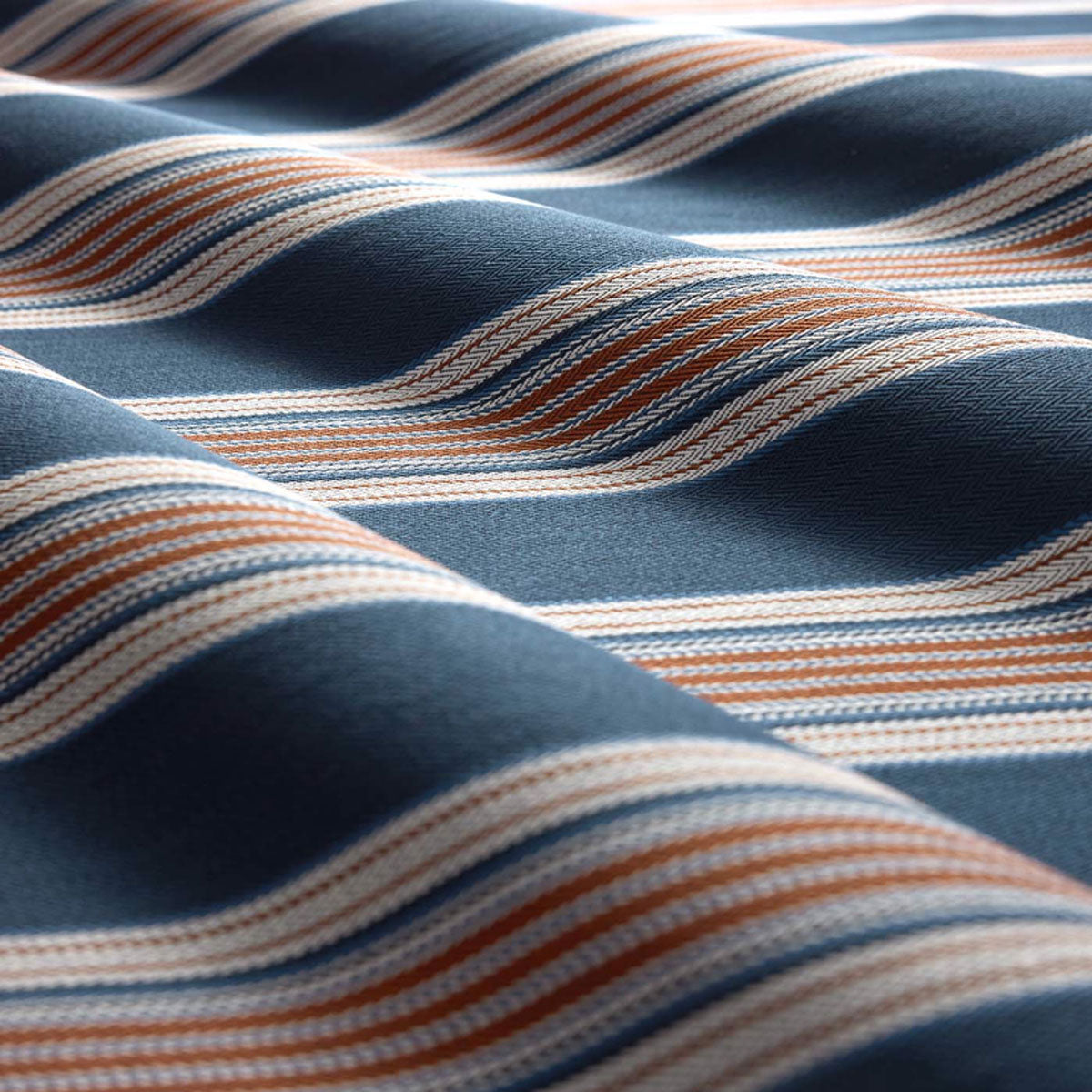 Clarke & Clarke Marylebone fabric – Navy/Rust (2)