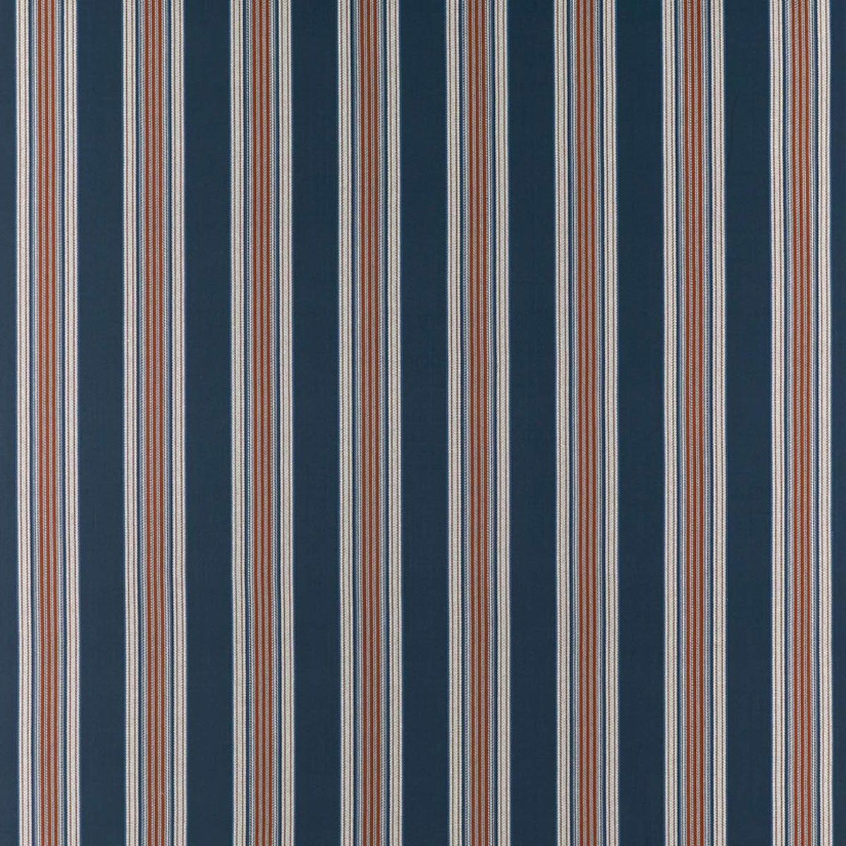 Clarke & Clarke Marylebone fabric – Navy/Rust (1)
