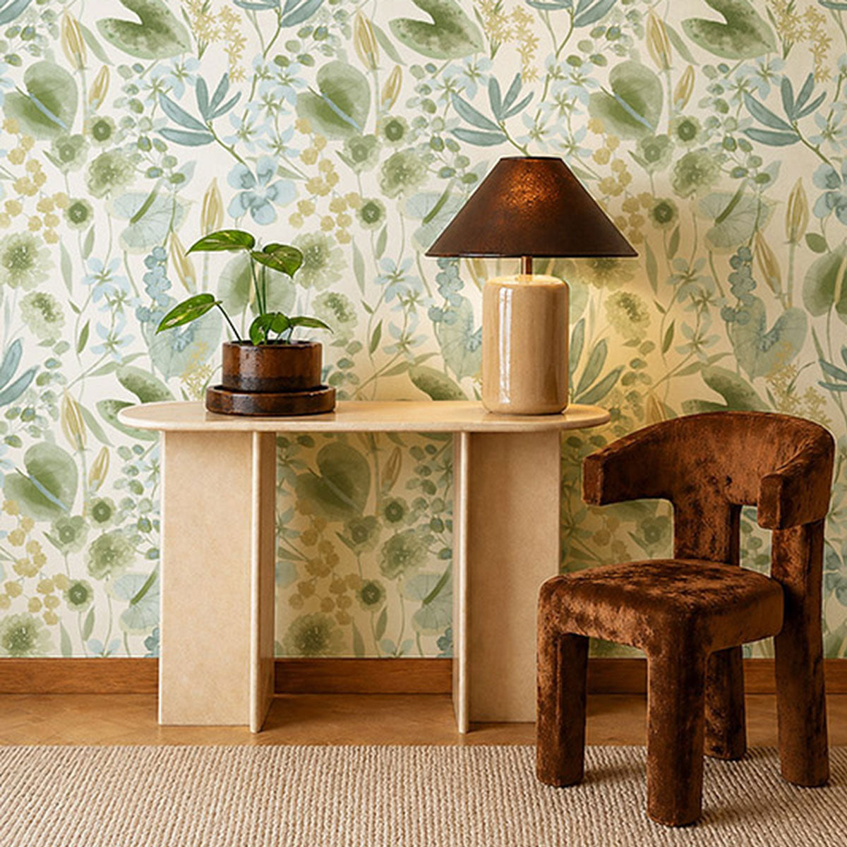 Harlequin Nalina wallpaper – Honey/Clover/Sky (2)