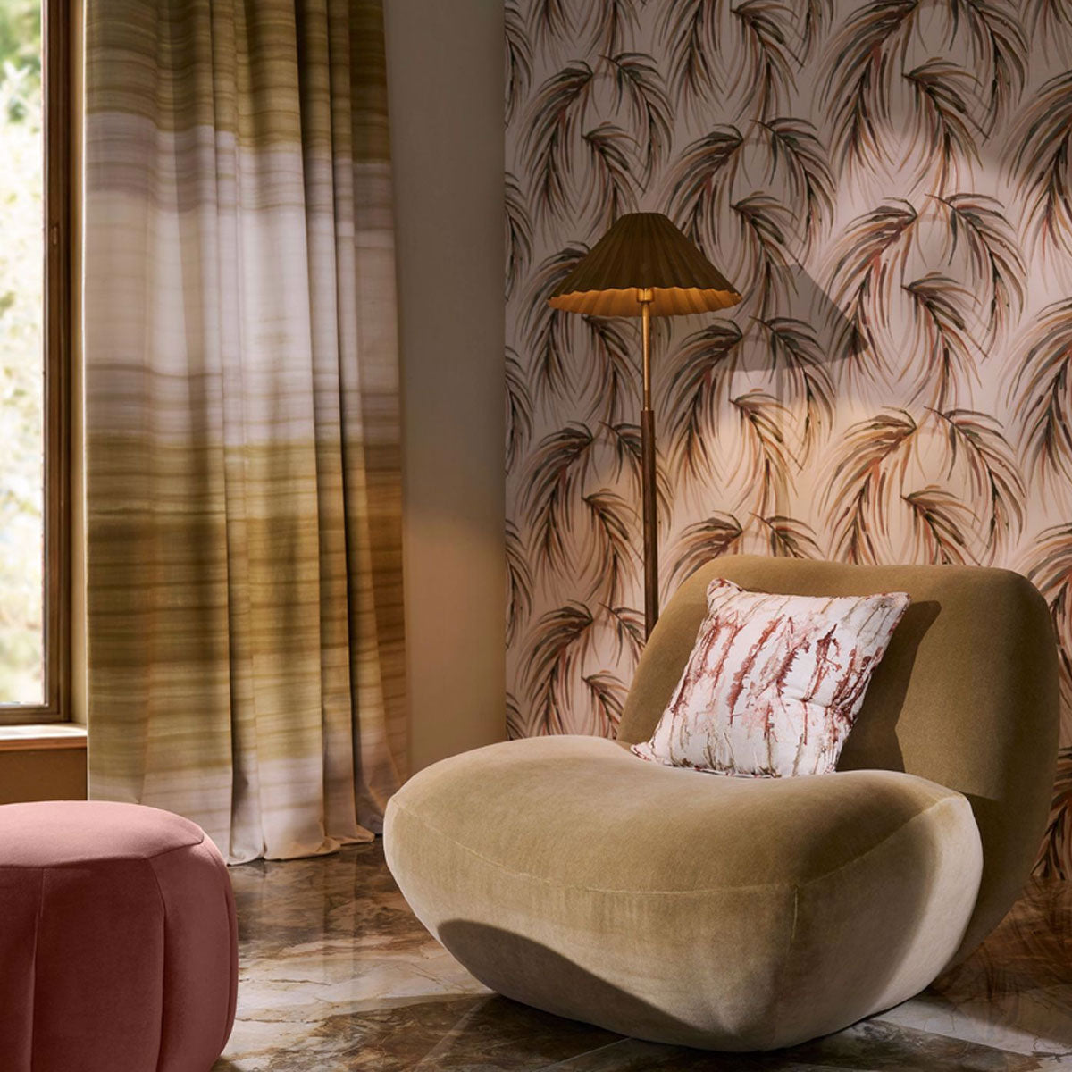 Harlequin Ondara fabric – Ochre/Clay (2)