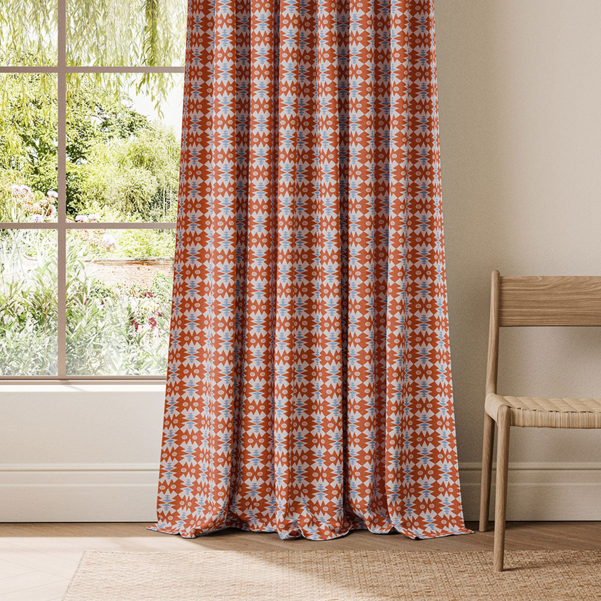 Scion Owl & Butterfly fabric – Chilli (2)