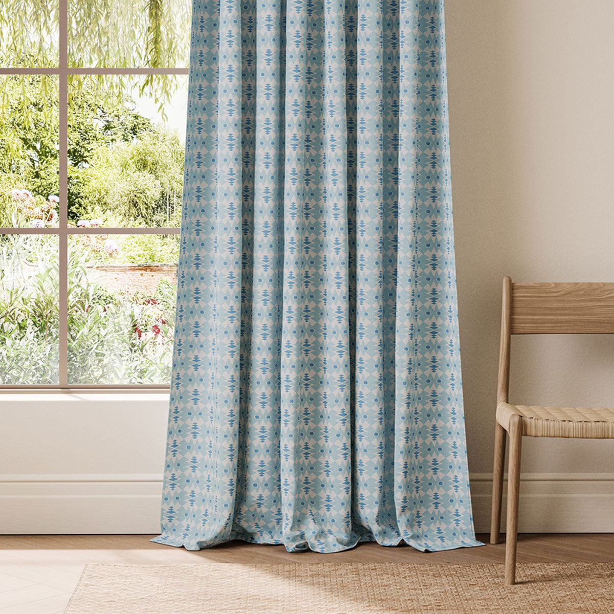Scion Owl & Butterfly fabric – Denim (2)