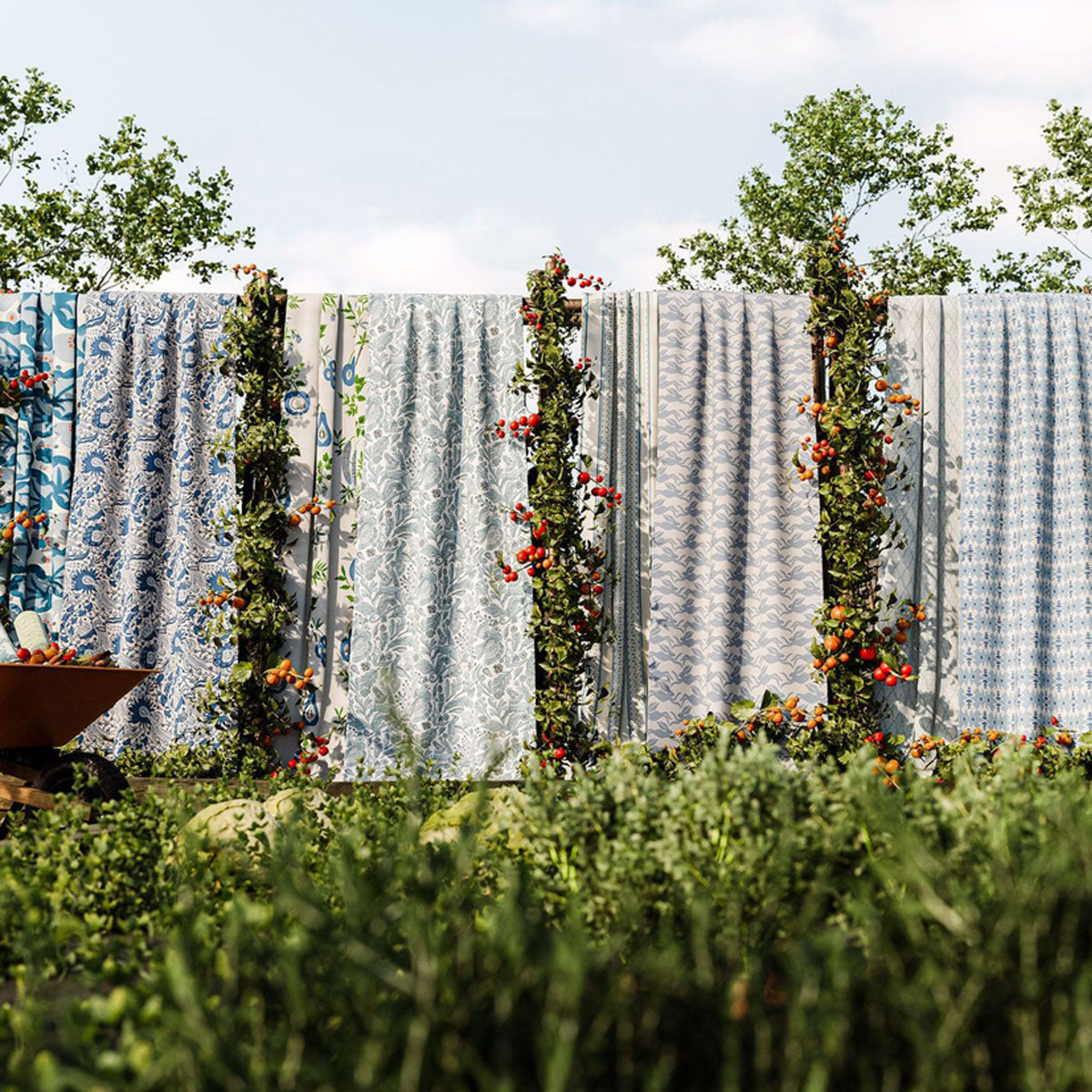 Scion Owl & Butterfly fabric – Denim (3)