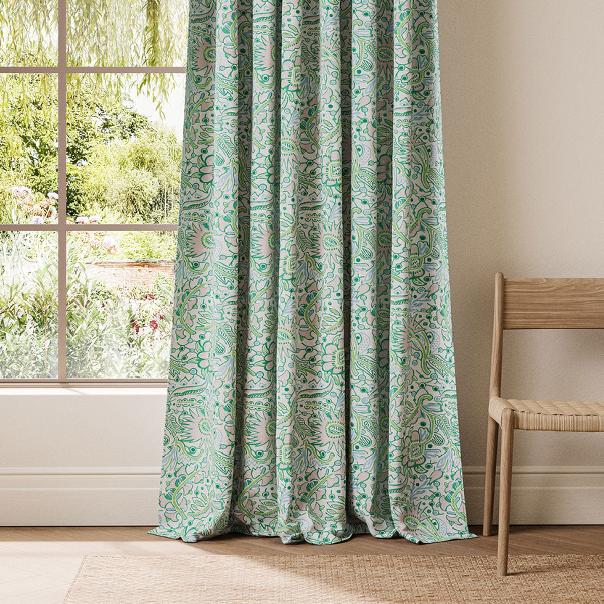 Scion Pomona fabric – Lilac/Jade (2)